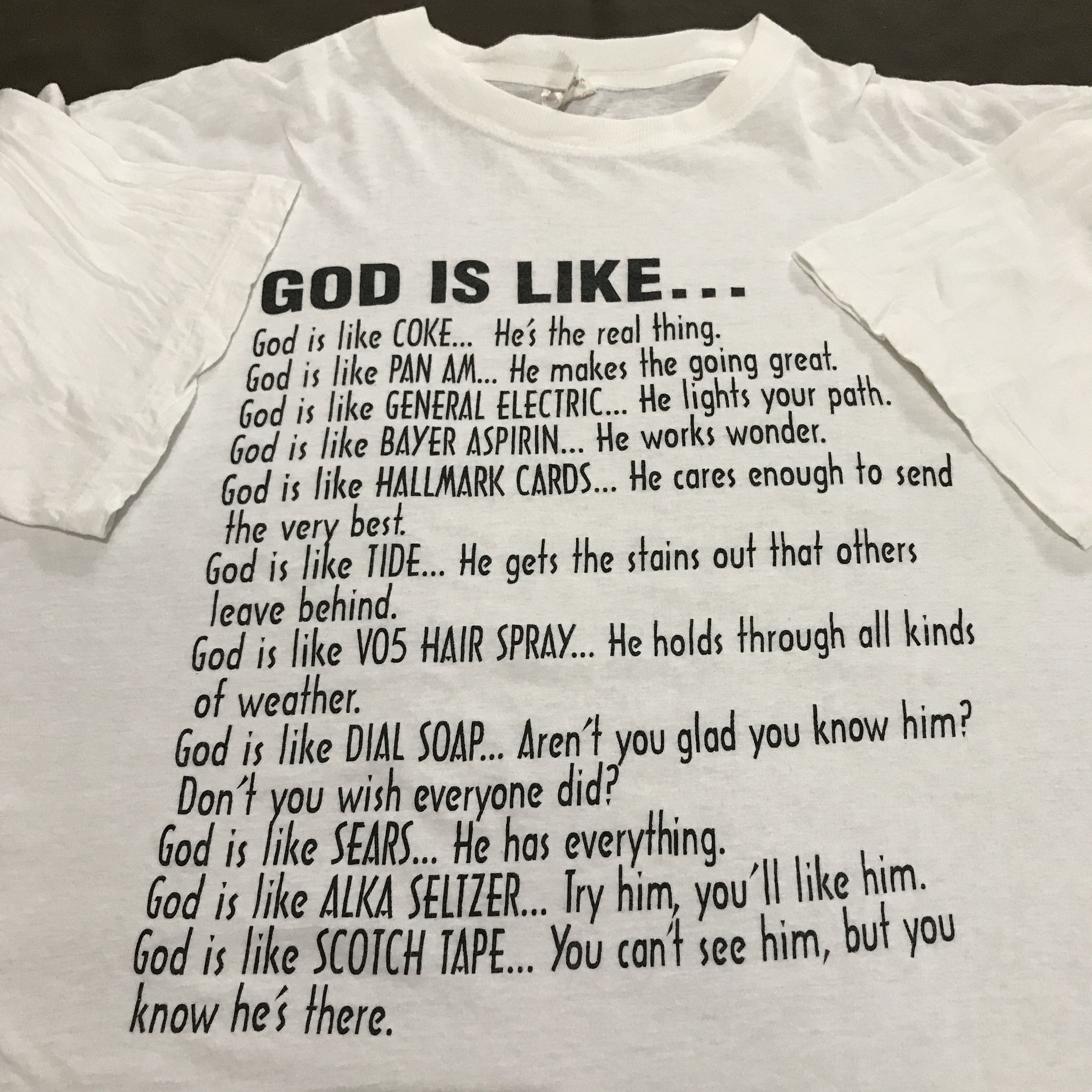 Vintage Vintage 90s Jesus Gods is like Bible Holy Tee Single Stitch Size US L / EU 52-54 / 3 - 1 Thumbnail