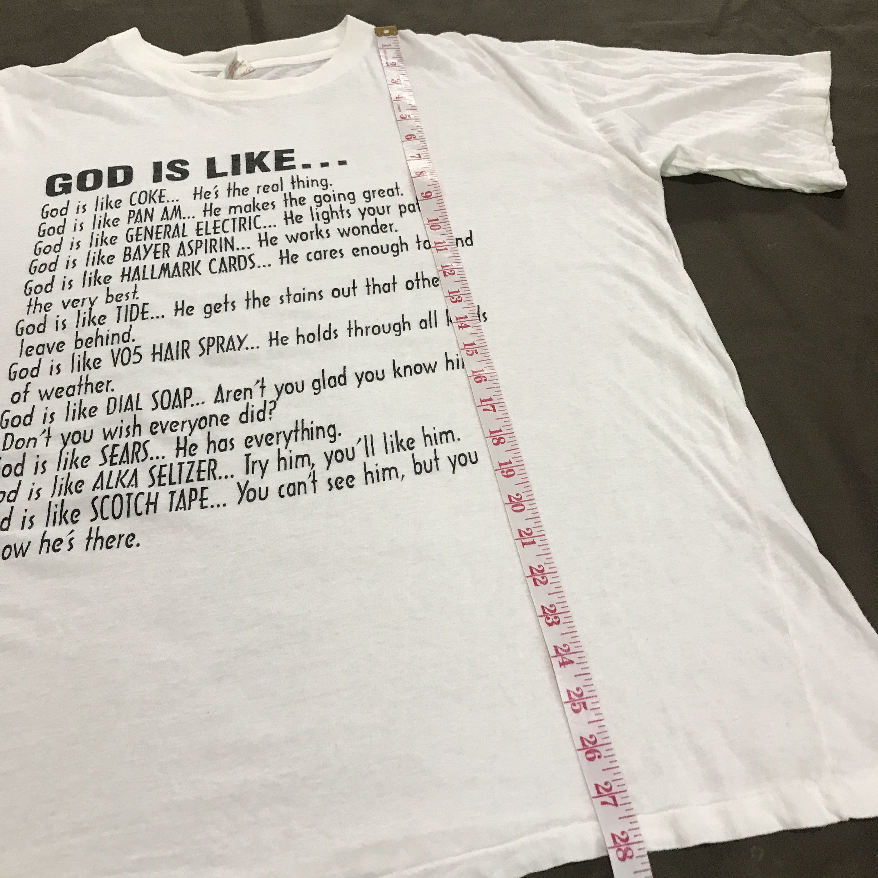 Vintage Vintage 90s Jesus Gods is like Bible Holy Tee Single Stitch Size US L / EU 52-54 / 3 - 8 Thumbnail