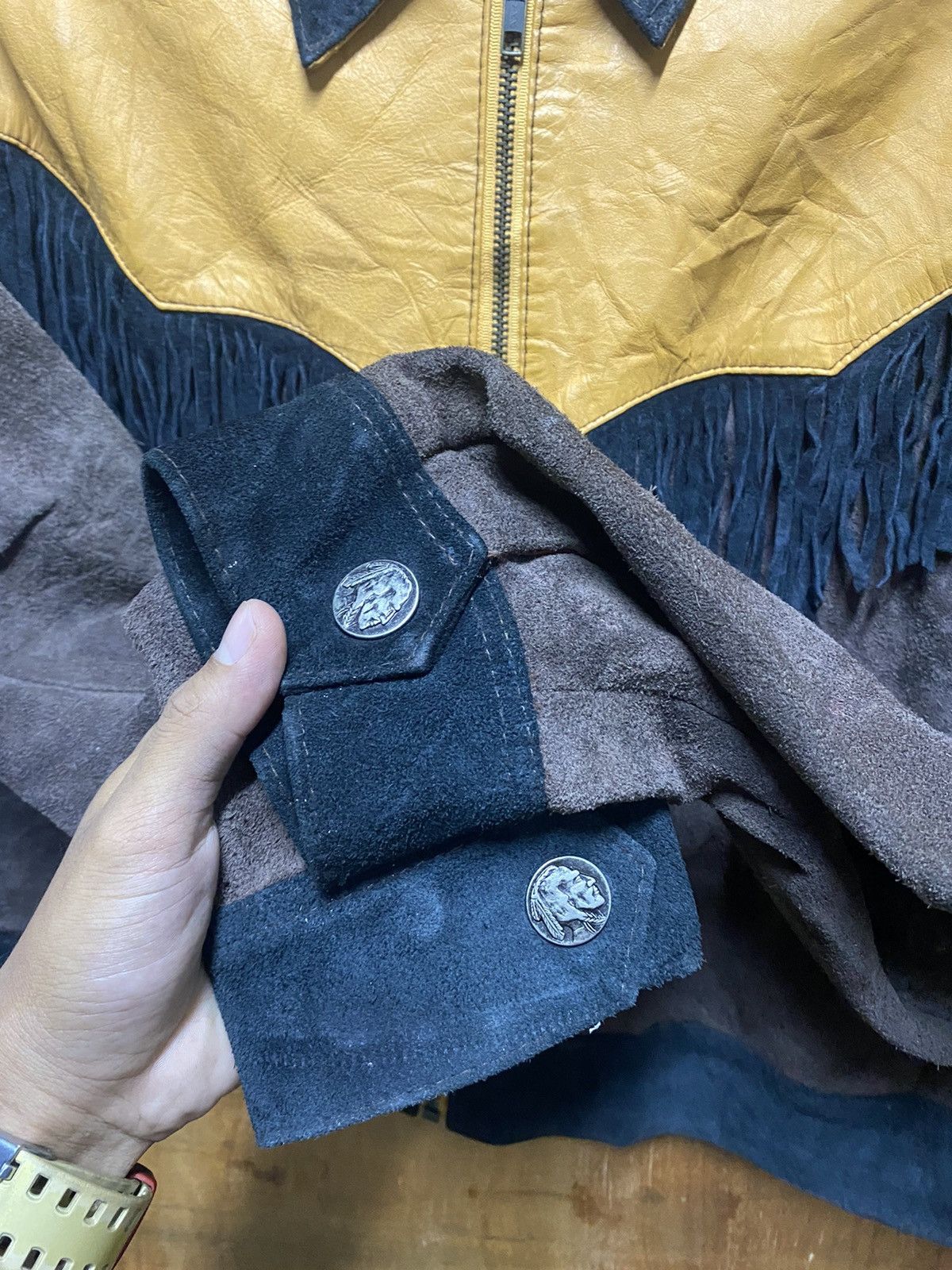 Hysteric Glamour × Japanese Brand Japanese Avant Garde 3 Colour Suede Leather Size US L / EU 52-54 / 3 - 5 Thumbnail