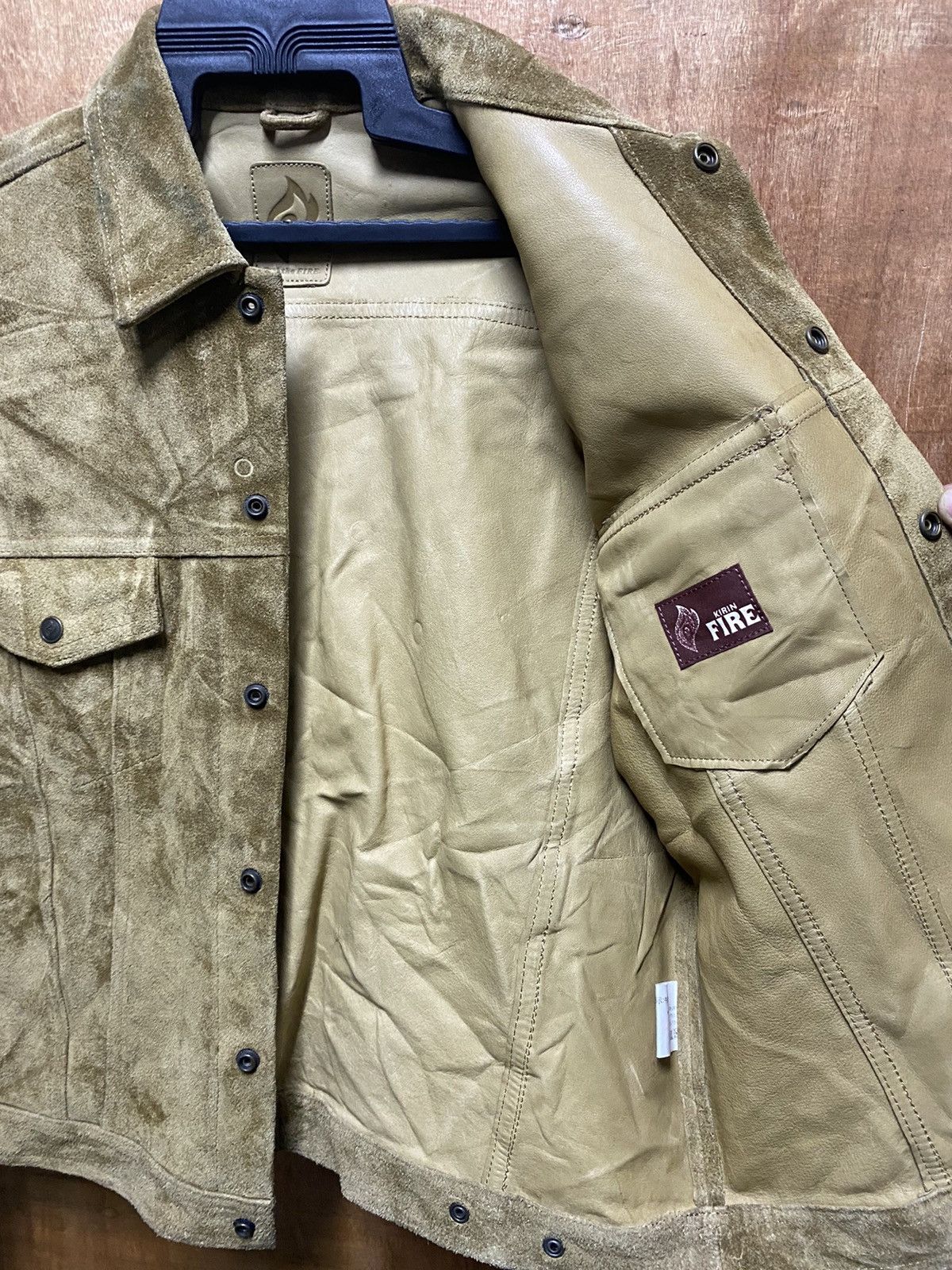 Japanese Brand × Leather × Vintage Japanese Kirin Feel the Fire Suede Leather Size US M / EU 48-50 / 2 - 4 Thumbnail
