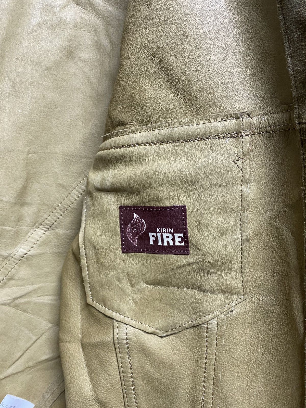 Japanese Brand × Leather × Vintage Japanese Kirin Feel the Fire Suede Leather Size US M / EU 48-50 / 2 - 6 Thumbnail