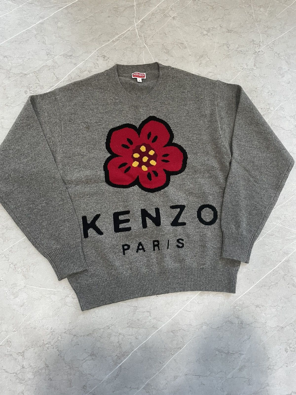Kenzo Bike flower wool knit sweater Size US S / EU 44-46 / 1 - 1 Thumbnail