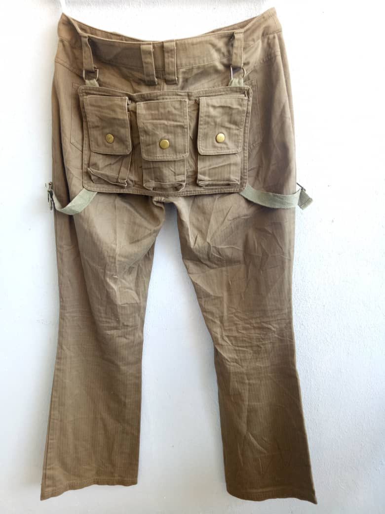 image of Cargo Zippers Multi Pocket Monkey Pants in Brown, Men's (Size 30)