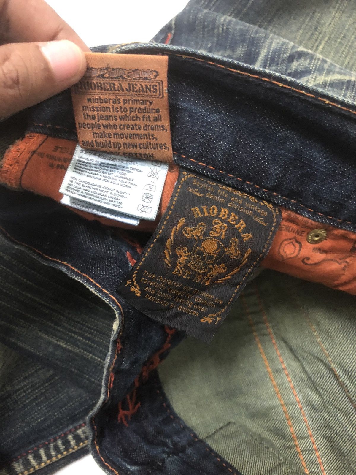 Japanese Brand Rare Design Riobera Denim Jeans Size US 32 / EU 48 - 7 Thumbnail