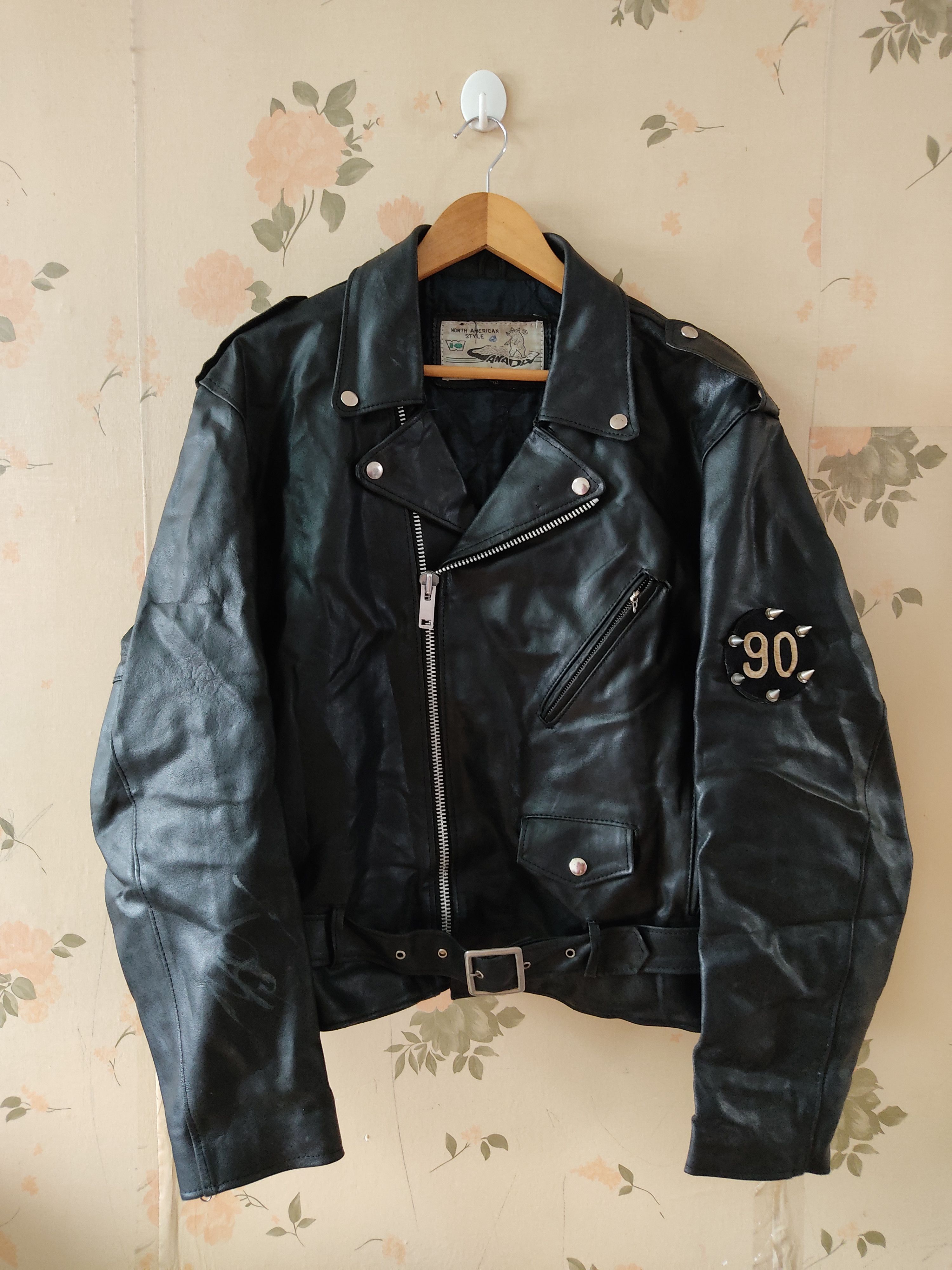 Vintage VINTAGE CANADA PUNK ROCK LEATHER JACKET Size US L / EU 52-54 / 3 - 1 Thumbnail