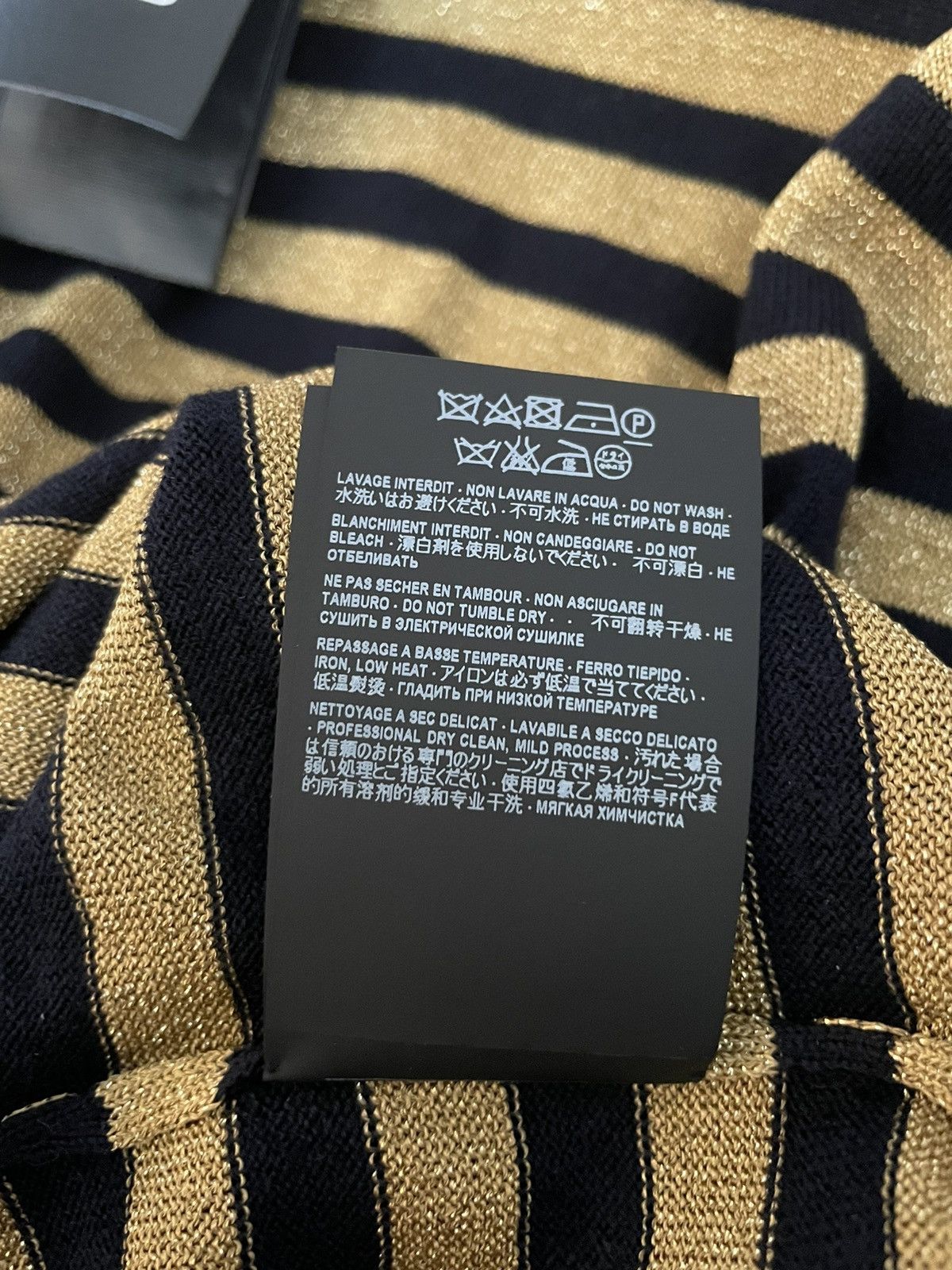 Hedi Slimane × Saint Laurent Paris × Yves Saint Laurent $1,250 Value New Runway Limited Edition Gold Striped Shirt Size US XL / EU 56 / 4 - 14 Thumbnail