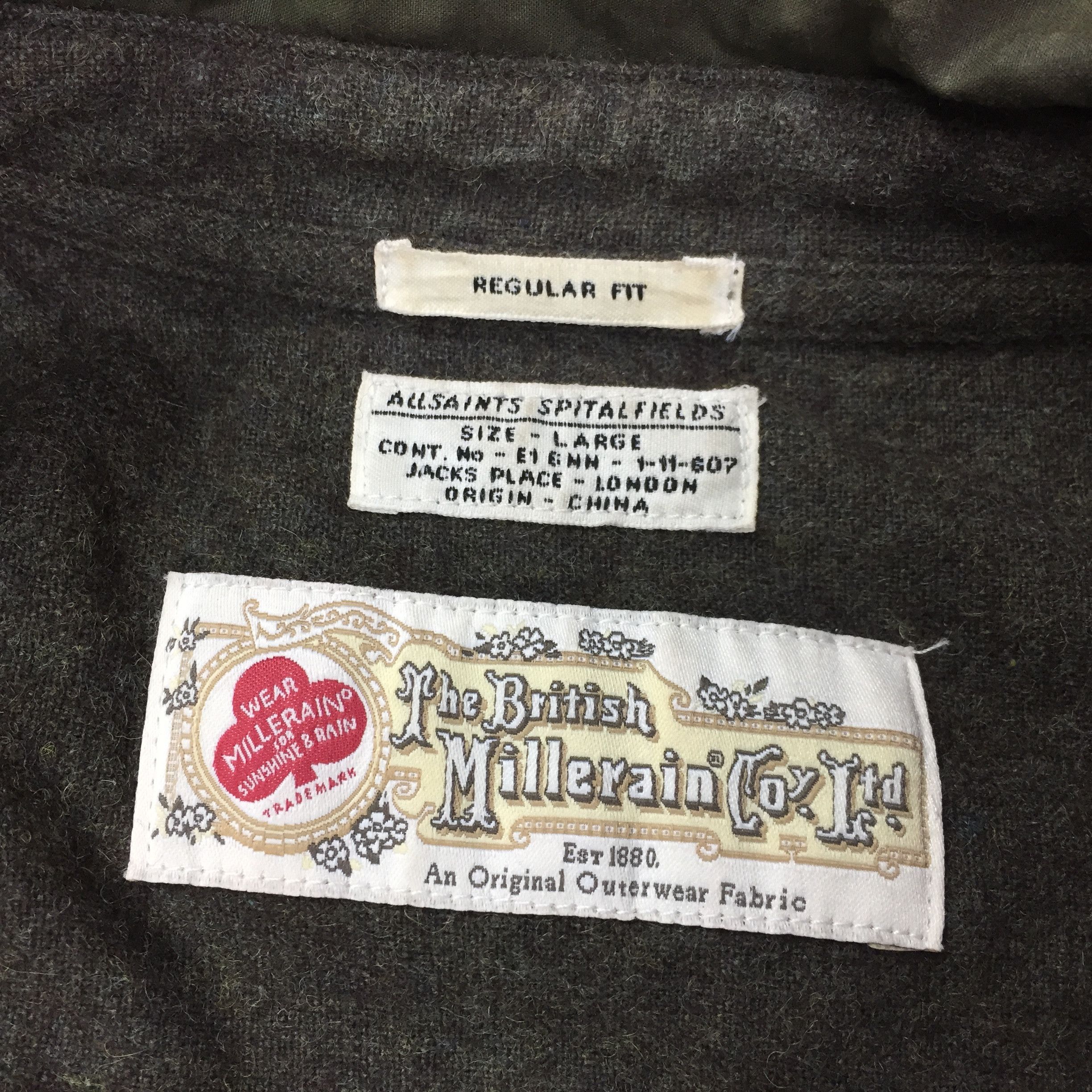Allsaints Allsaints Gamekeeper Quilted Wool Viscose Shirt Size US L / EU 52-54 / 3 - 6 Thumbnail