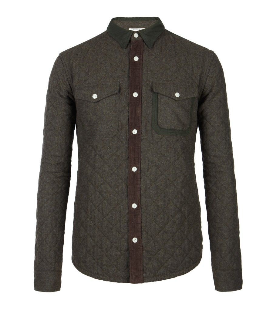 Allsaints Allsaints Gamekeeper Quilted Wool Viscose Shirt Size US L / EU 52-54 / 3 - 2 Thumbnail