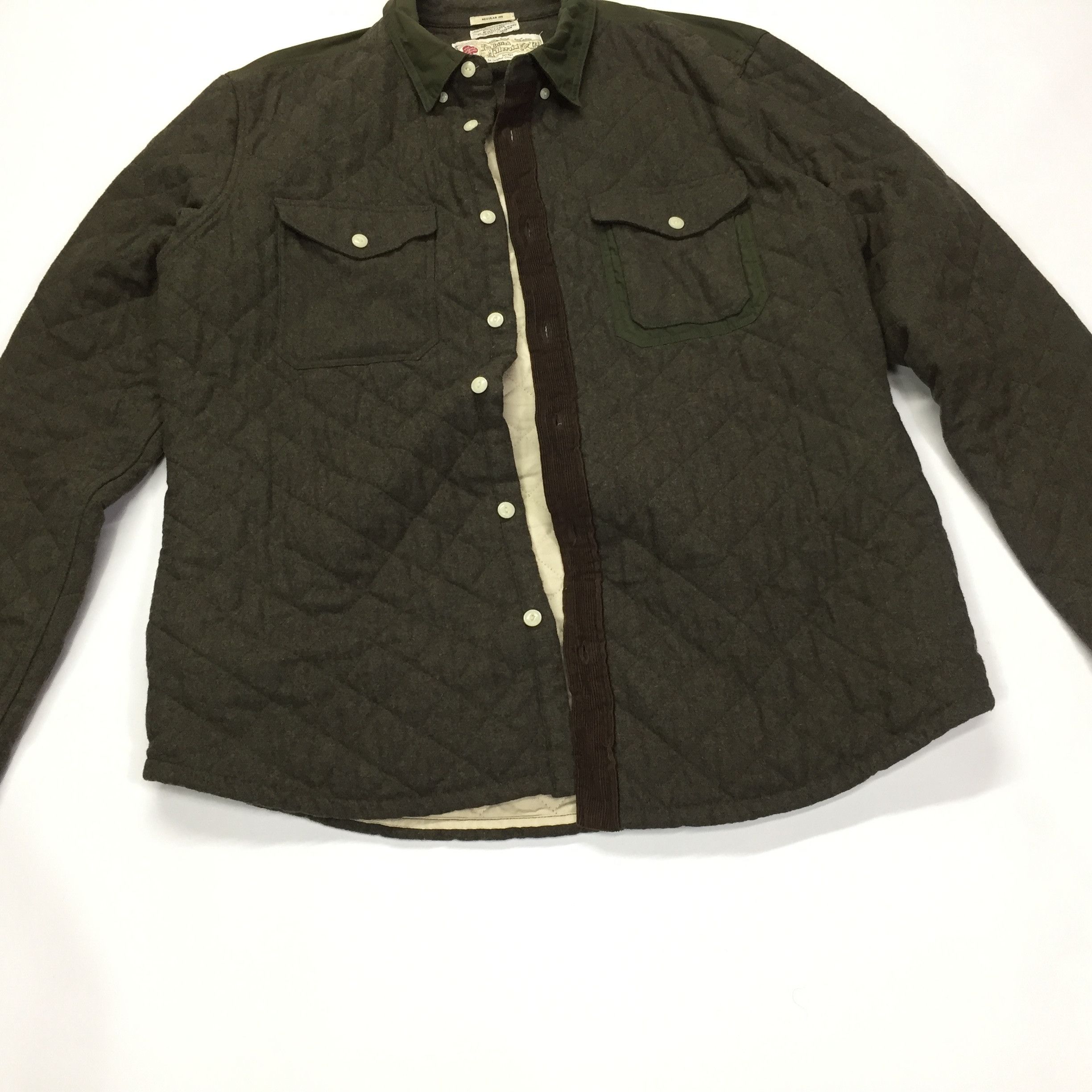 Allsaints Allsaints Gamekeeper Quilted Wool Viscose Shirt Size US L / EU 52-54 / 3 - 4 Thumbnail