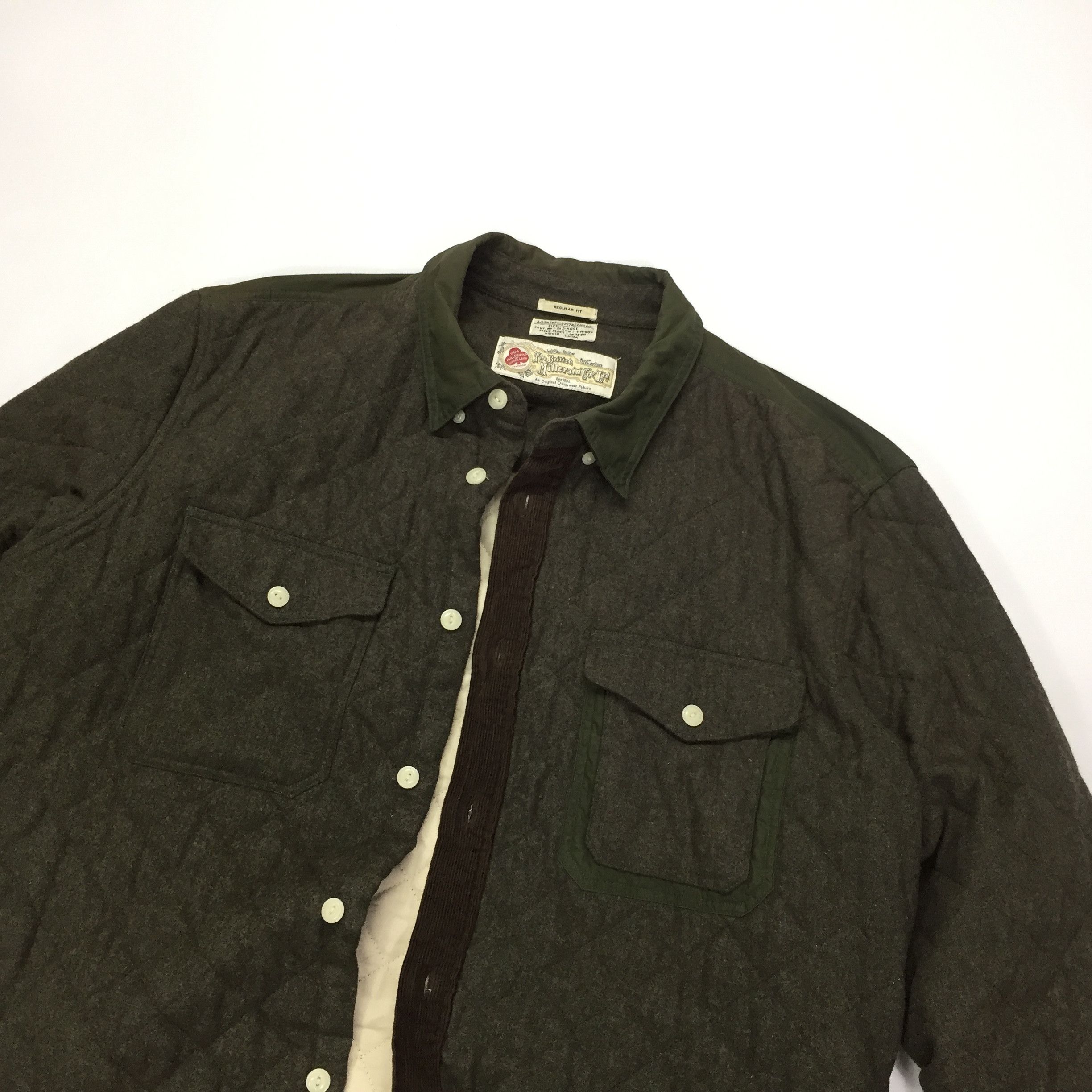 Allsaints Allsaints Gamekeeper Quilted Wool Viscose Shirt Size US L / EU 52-54 / 3 - 3 Thumbnail