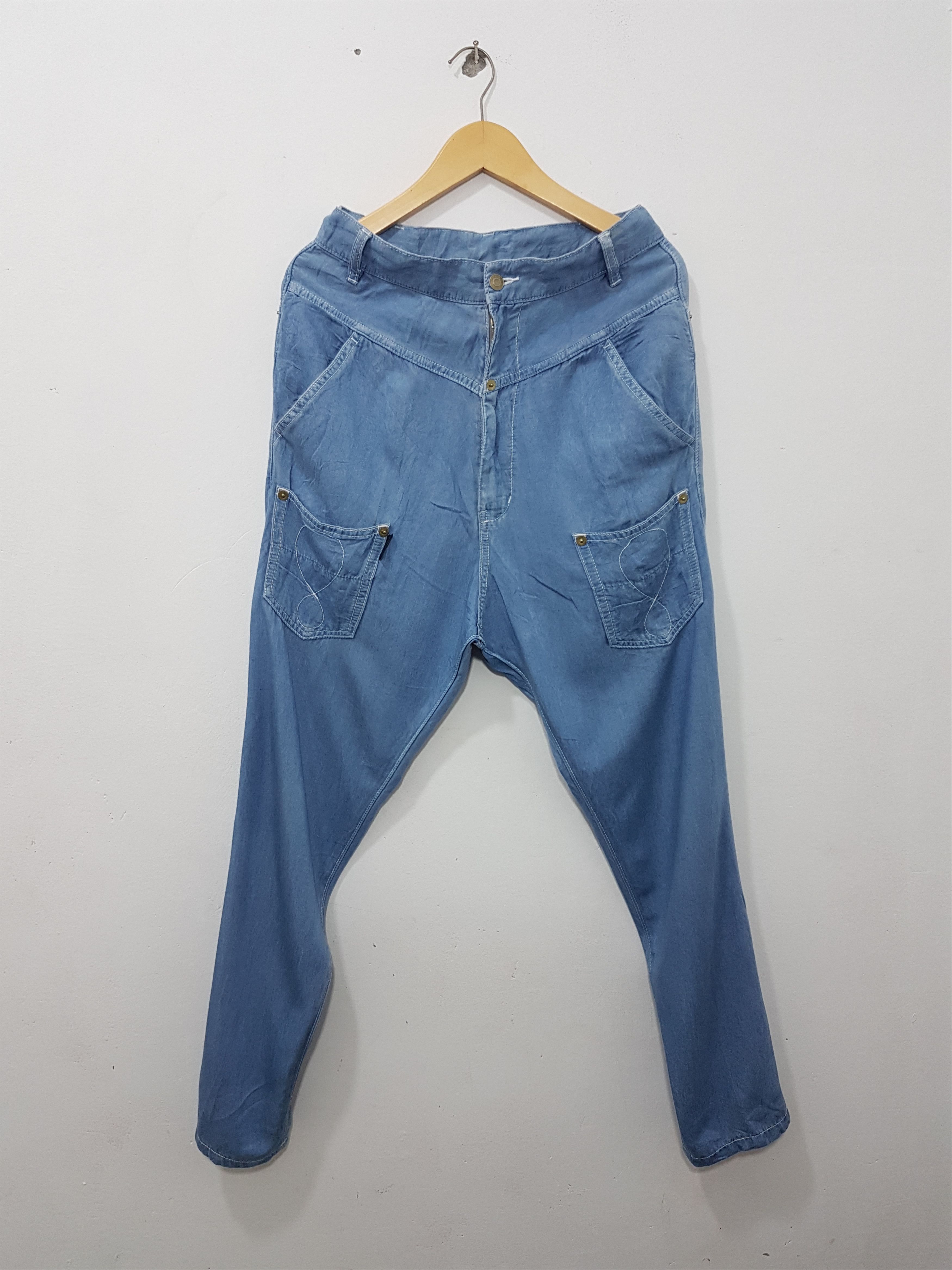 Issey Miyake Issey Ex Designer Mercibeucoup Drop Crotch Rayon Pants Size US 30 / EU 46 - 1 Thumbnail