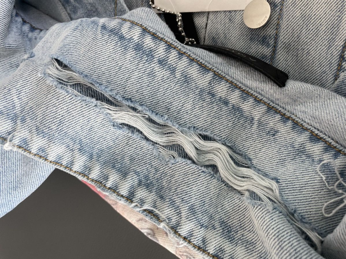 Amiri $1,900 Value Runway Limited Zig Zag Denim Trucker Jacket Size US M / EU 48-50 / 2 - 18 Thumbnail