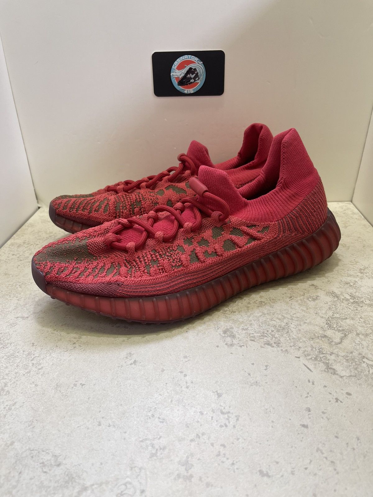 image of Adidas Yeezy Boost 350 V2 Cmpct Slate Red Size 10 Mens Shoes