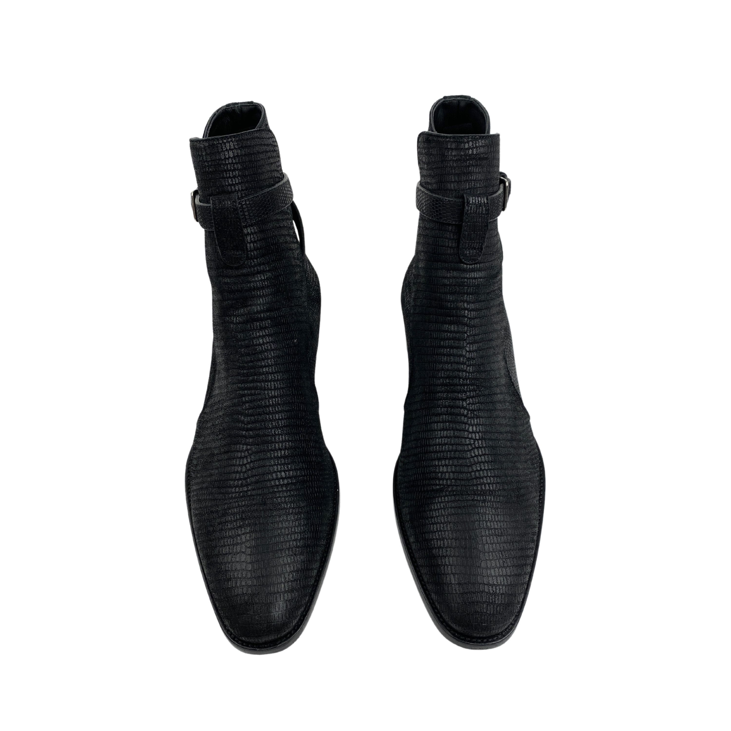 Saint Laurent Paris Saint Laurent Tejus-Embossed Suede Jodphur Boots Size US 9.5 / EU 42-43 - 8 Thumbnail