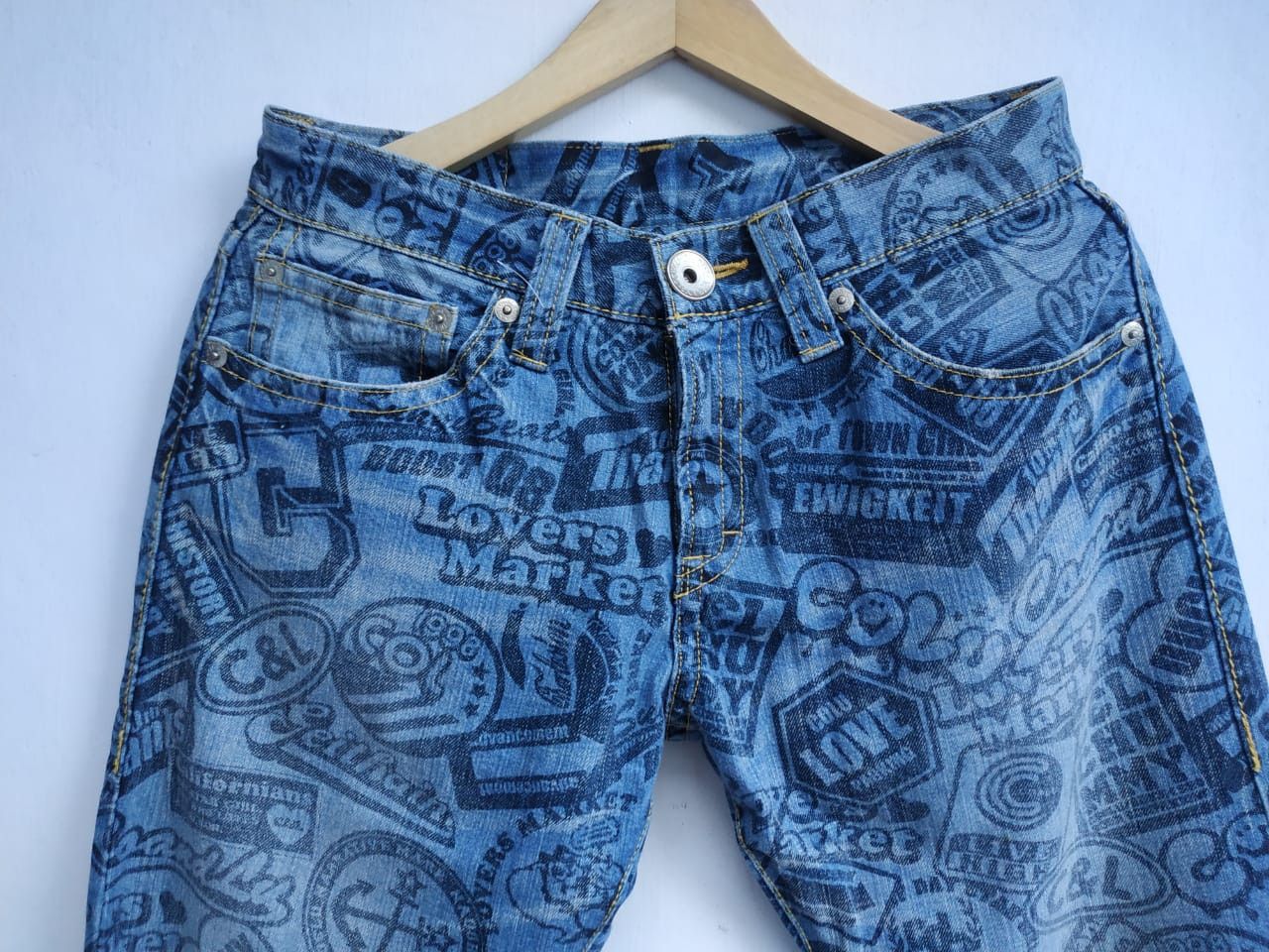 Beauty Beast × If Six Was Nine × Japanese Brand Co & Lu Japan, Allover Print Jeans Size US 30 / EU 46 - 13 Thumbnail