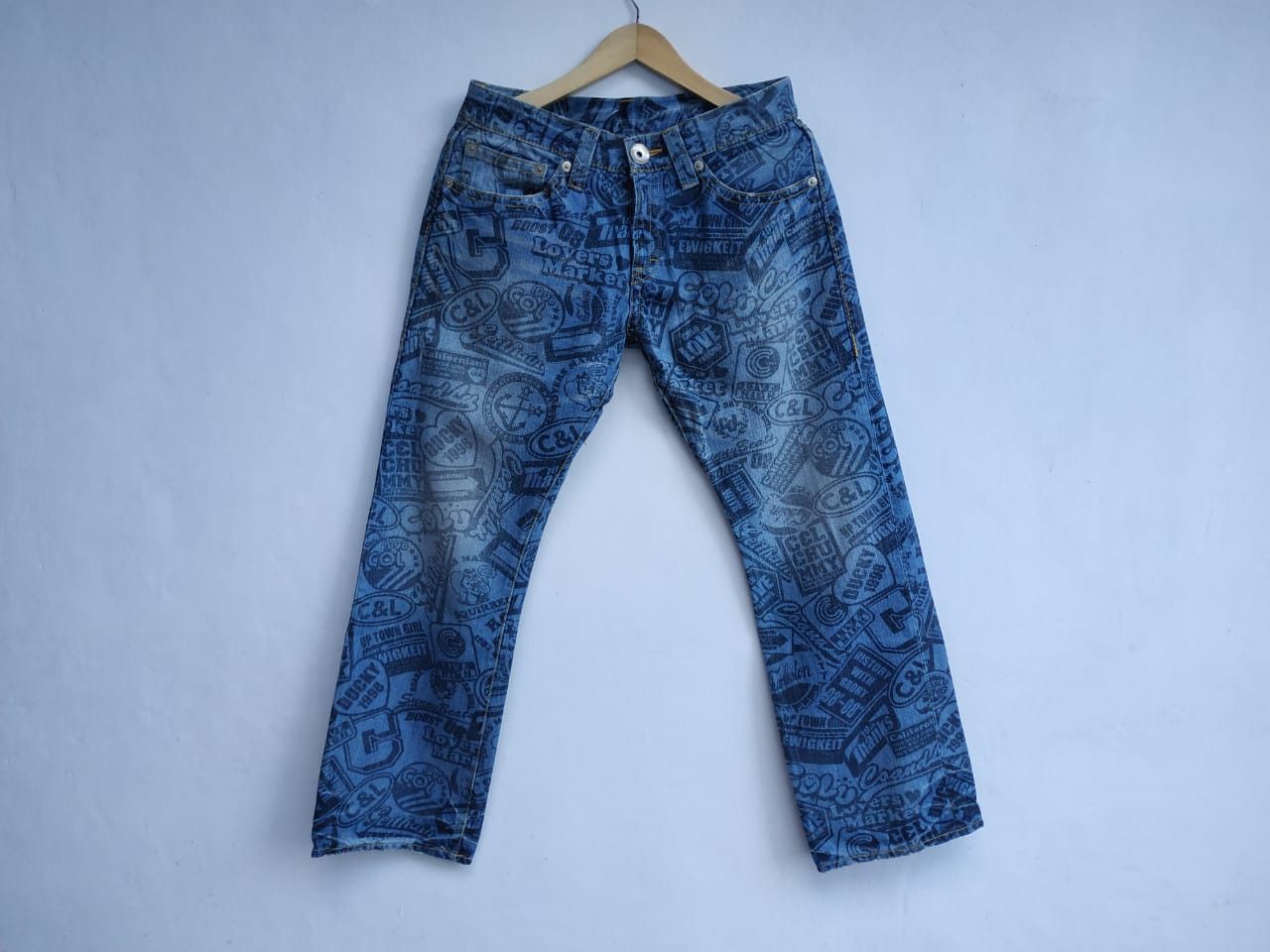 Beauty Beast × If Six Was Nine × Japanese Brand Co & Lu Japan, Allover Print Jeans Size US 30 / EU 46 - 1 Thumbnail