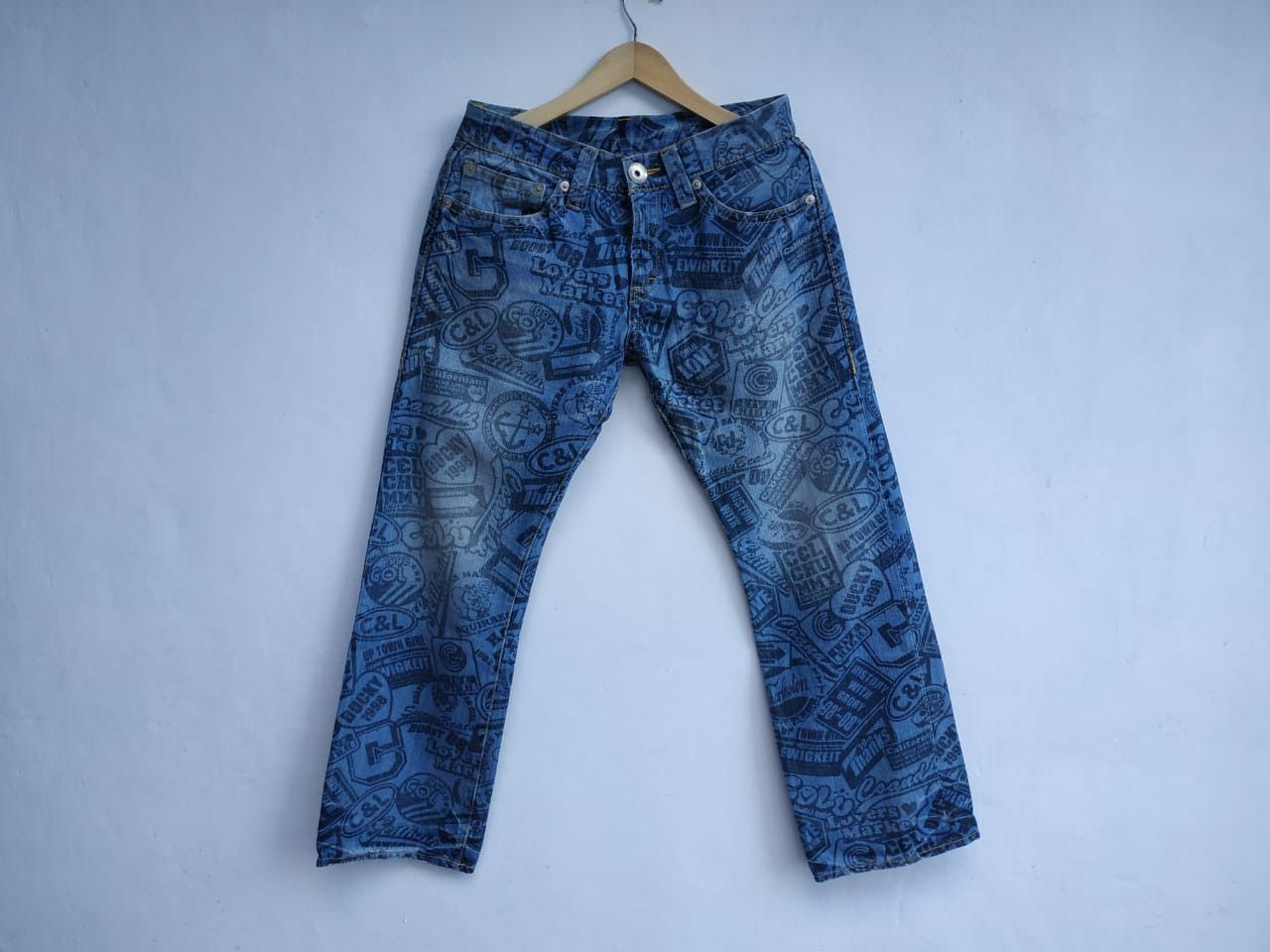 Beauty Beast × If Six Was Nine × Japanese Brand Co & Lu Japan, Allover Print Jeans Size US 30 / EU 46 - 2 Thumbnail