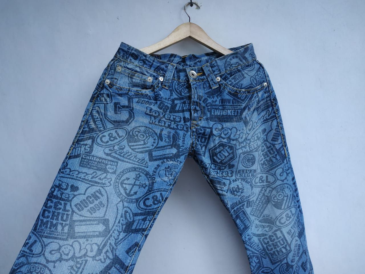 Beauty Beast × If Six Was Nine × Japanese Brand Co & Lu Japan, Allover Print Jeans Size US 30 / EU 46 - 7 Thumbnail