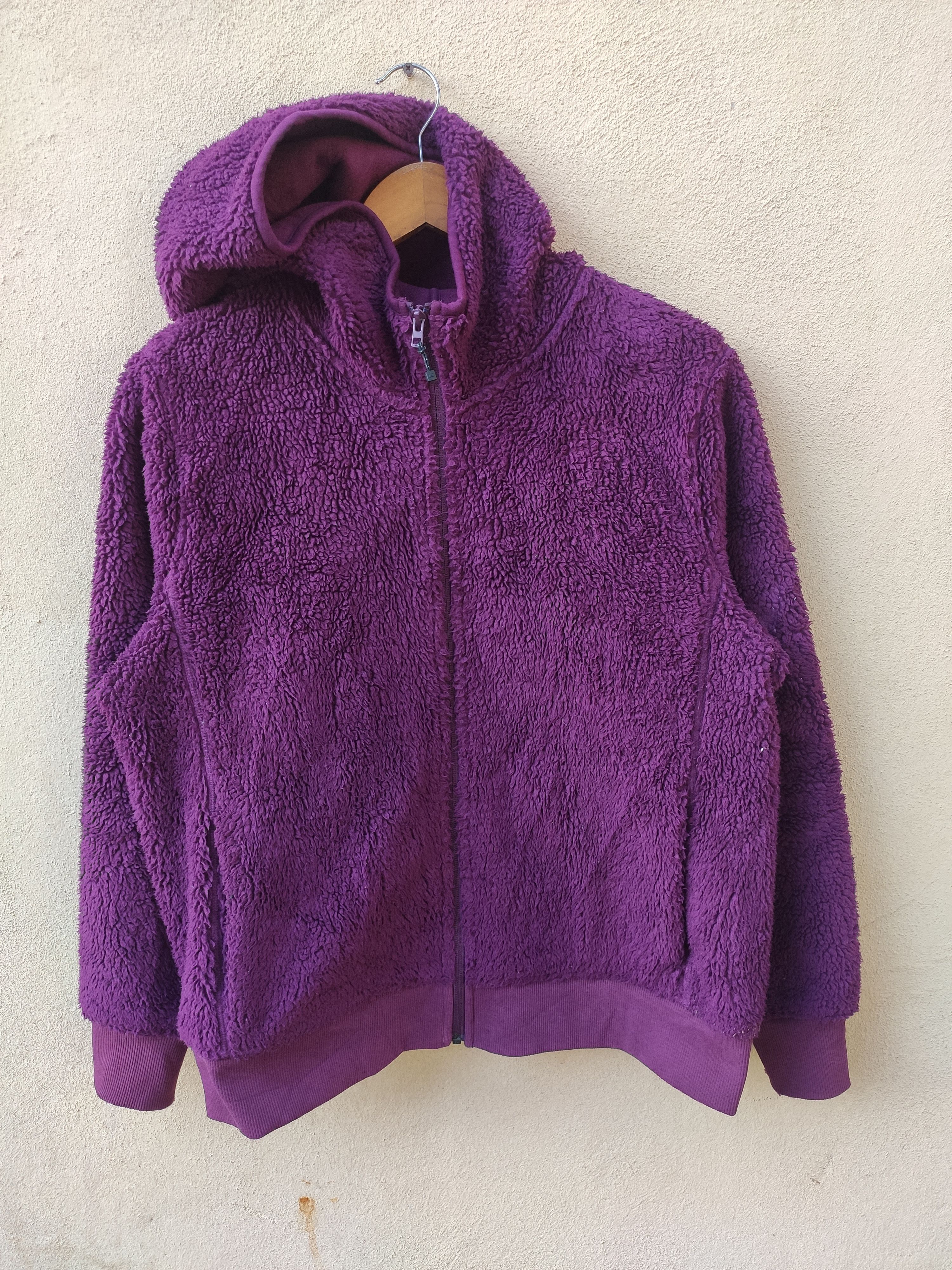 Uniqlo fleece sherpa hoodies zipper Japanese streetwear