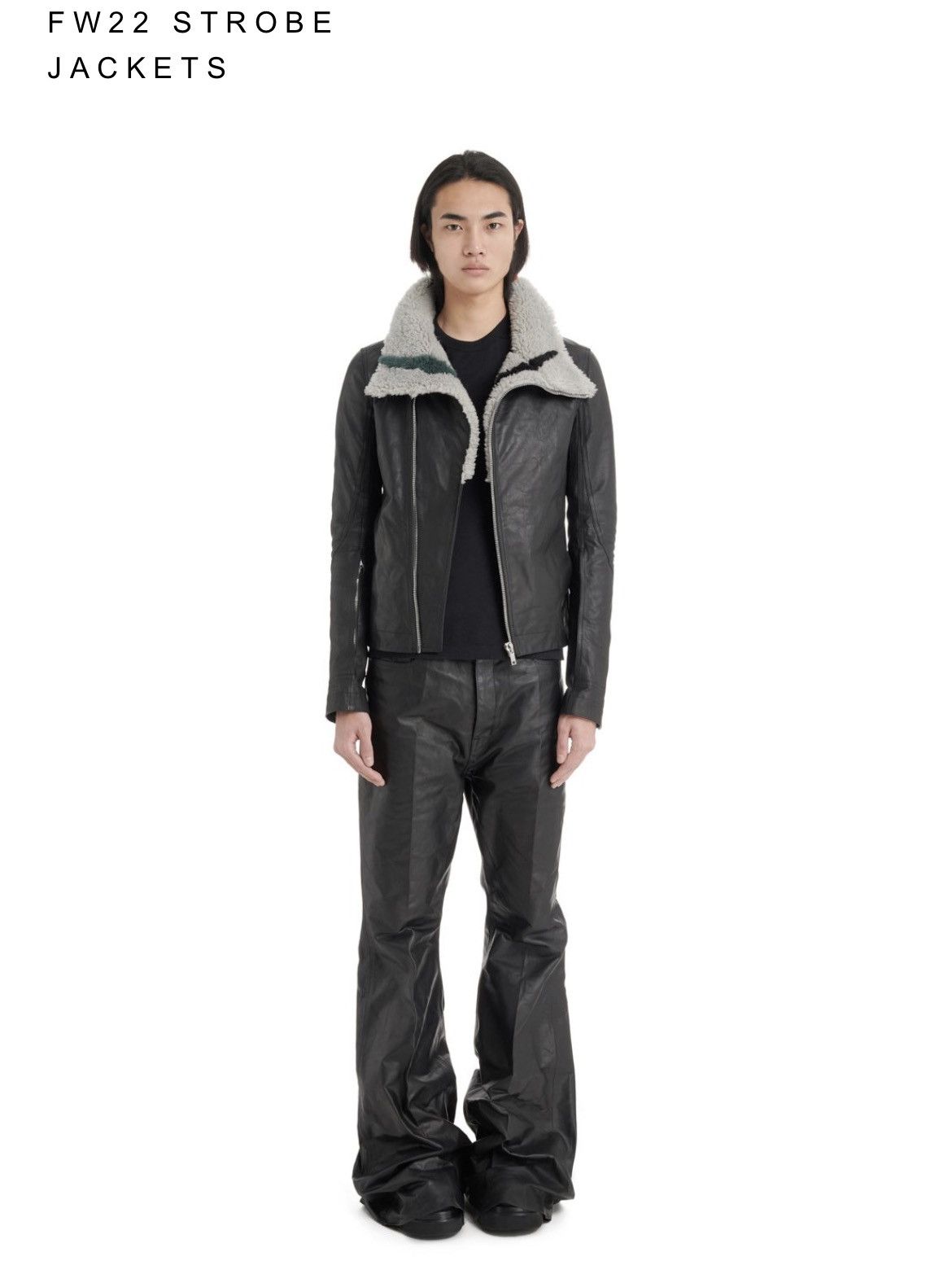 Rick Owens FW22 Strobe Bauhaus Half lined Shearling jacket sz52 Size US L / EU 52-54 / 3 - 5 Thumbnail