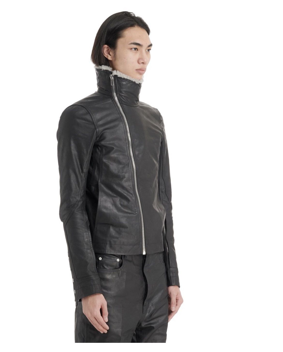 Rick Owens FW22 Strobe Bauhaus Half lined Shearling jacket sz52 Size US L / EU 52-54 / 3 - 6 Thumbnail
