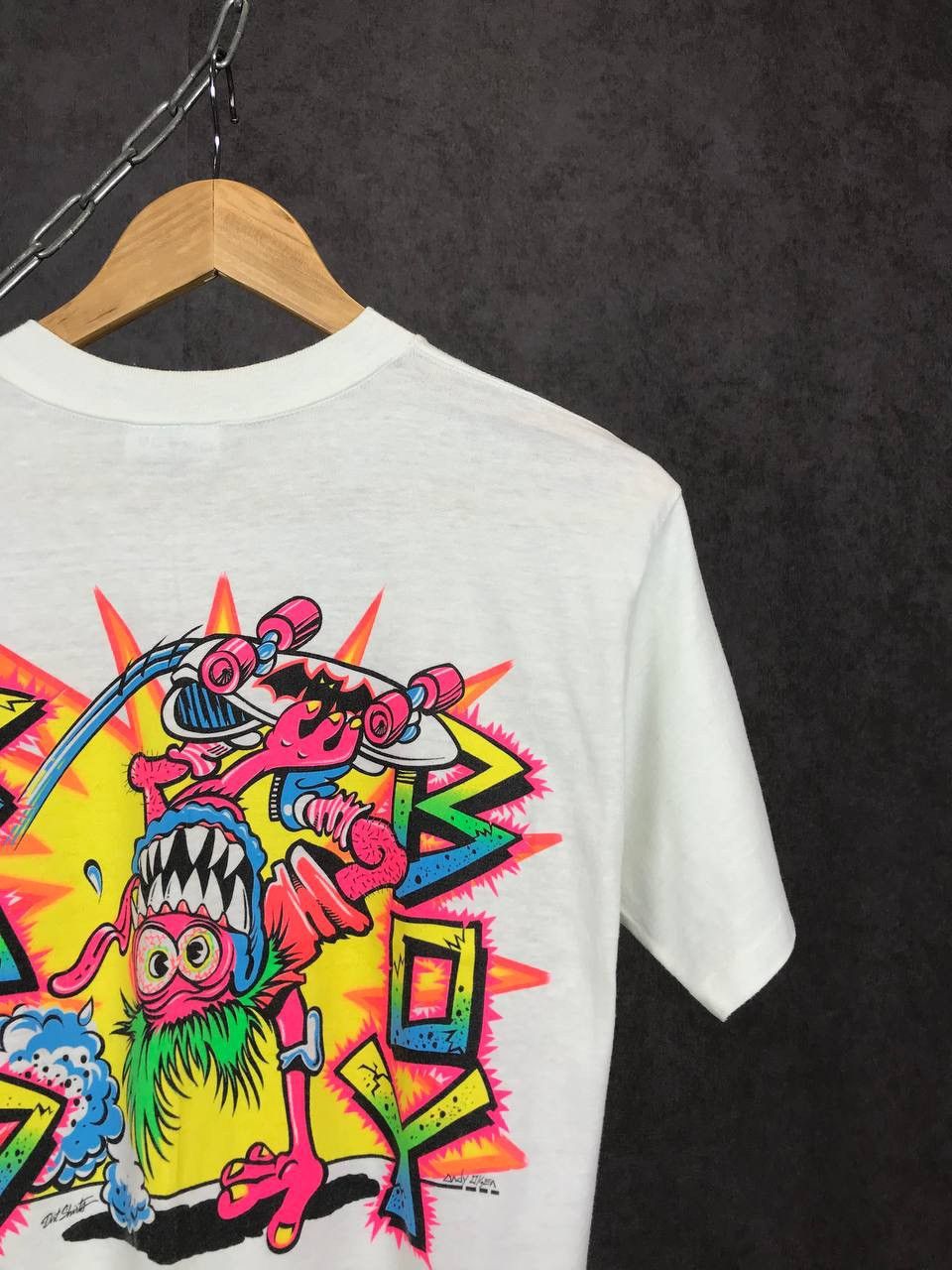 Vintage Alder Surf crazy overprinted vintage made in USA tee Size US L / EU 52-54 / 3 - 4 Thumbnail
