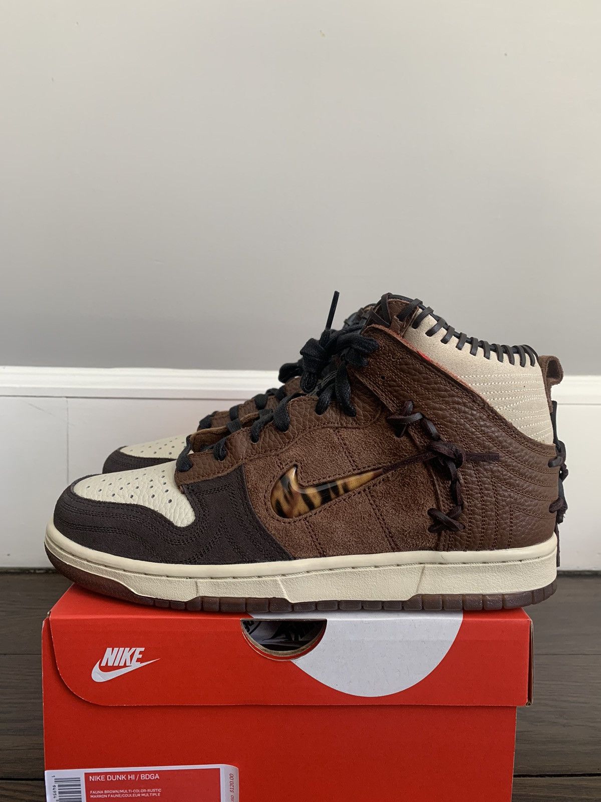 Bodega × Nike Nike x Bodega Dunk High Legend Fauna Brown CZ8125-200 Size US 9 / EU 42 - 4 Thumbnail