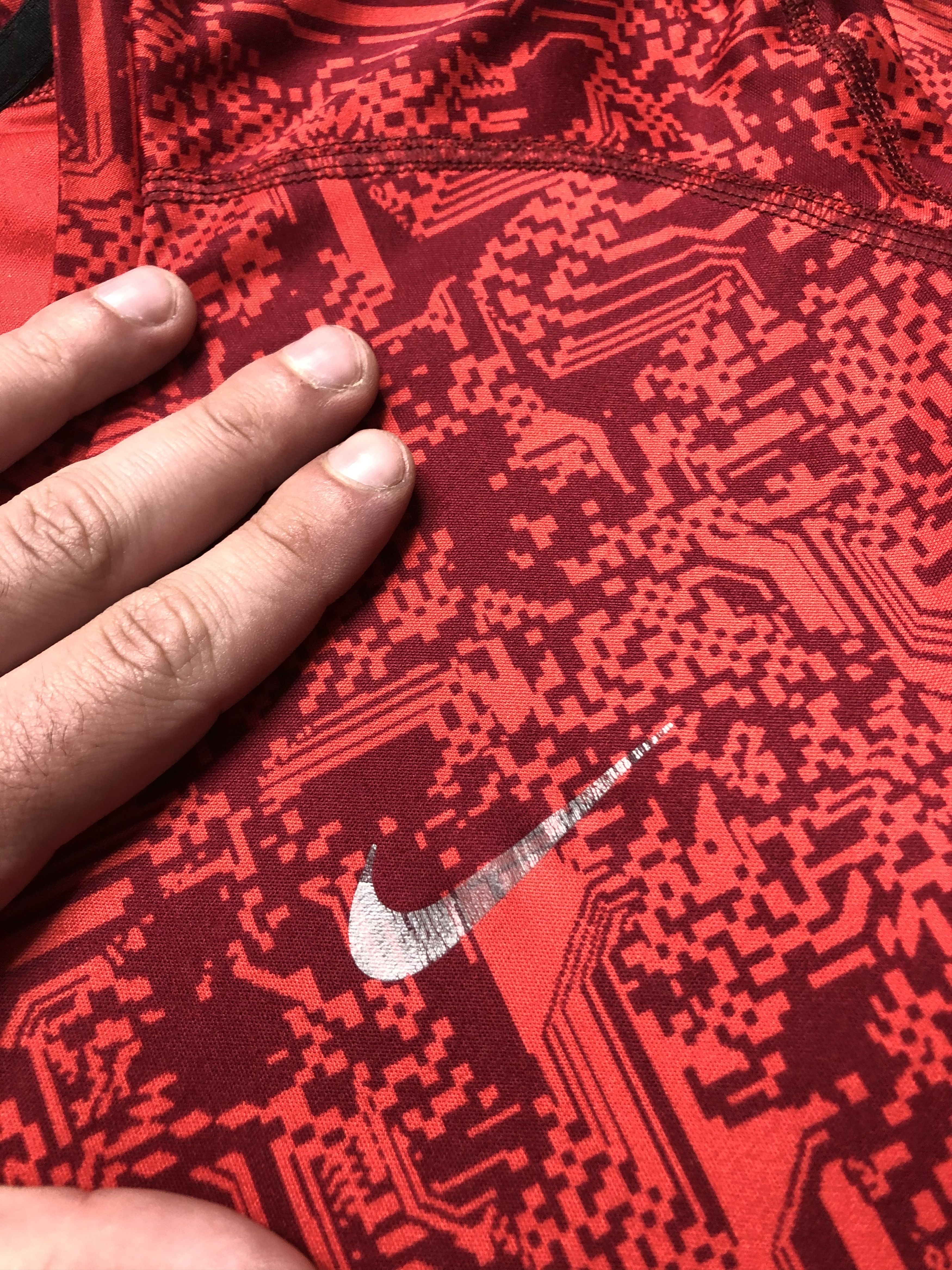 Nike × Vintage Nike Dri Fit Red Camo T-Shirt Tee Size US XL / EU 56 / 4 - 3 Thumbnail