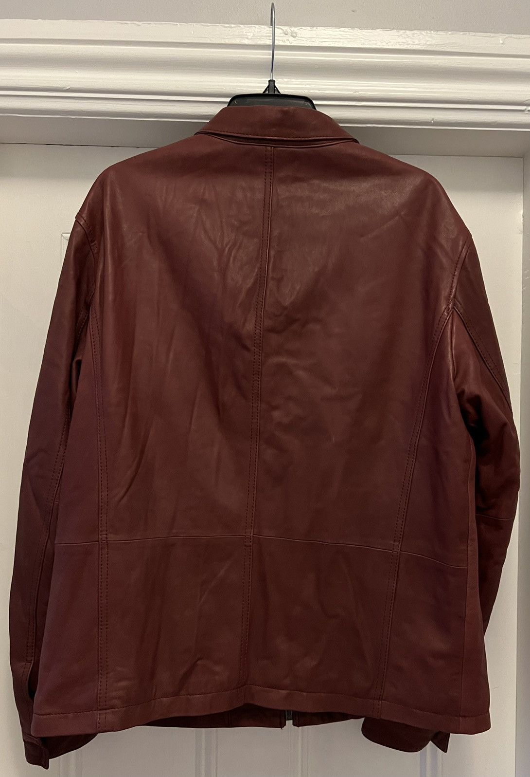 Designer × Emporio Armani Authentic Emporio Armani Jeans burgundy leather jacket XXL Size US XXL / EU 58 / 5 - 7 Thumbnail