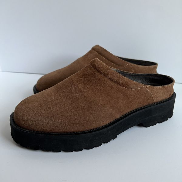 Vibram Simply Complicated Suede Lug Mule in Tobacco 9 | Grailed