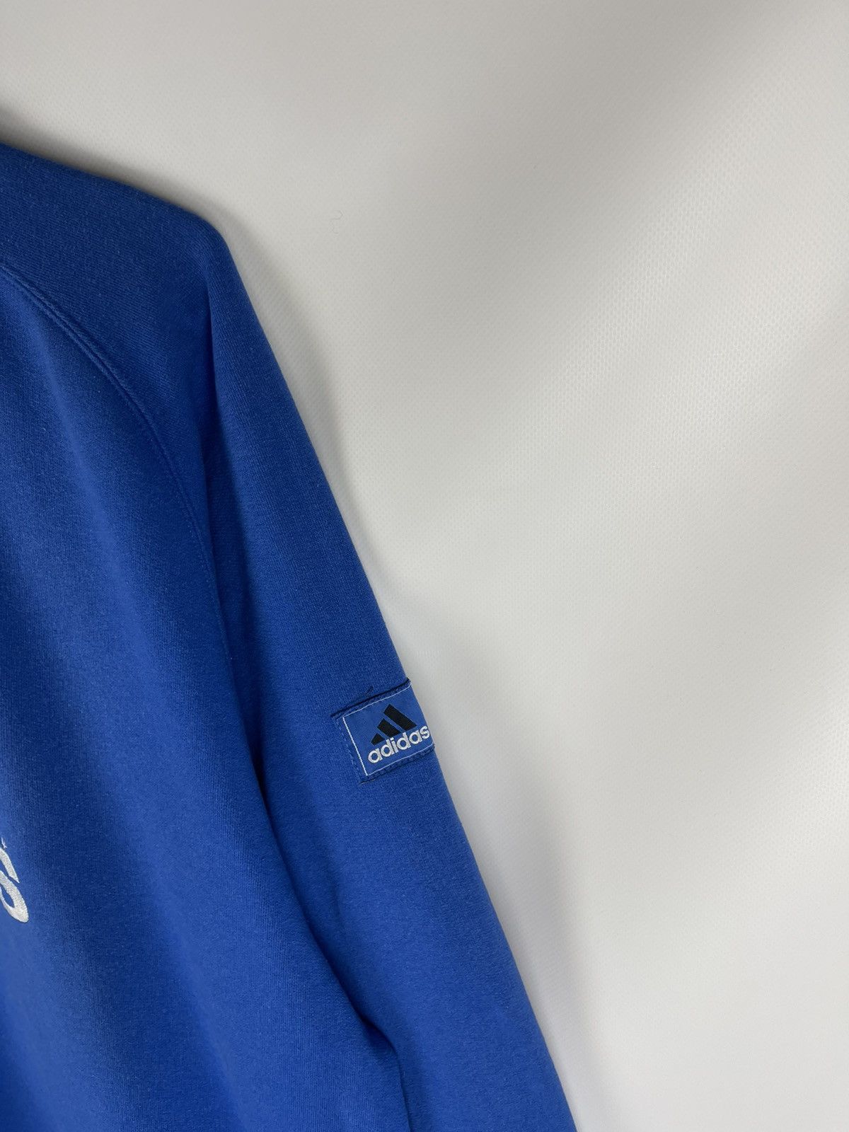 Adidas Adidas vintage 90s big logo line blue oversized sweatshirt Size US L / EU 52-54 / 3 - 11 Thumbnail