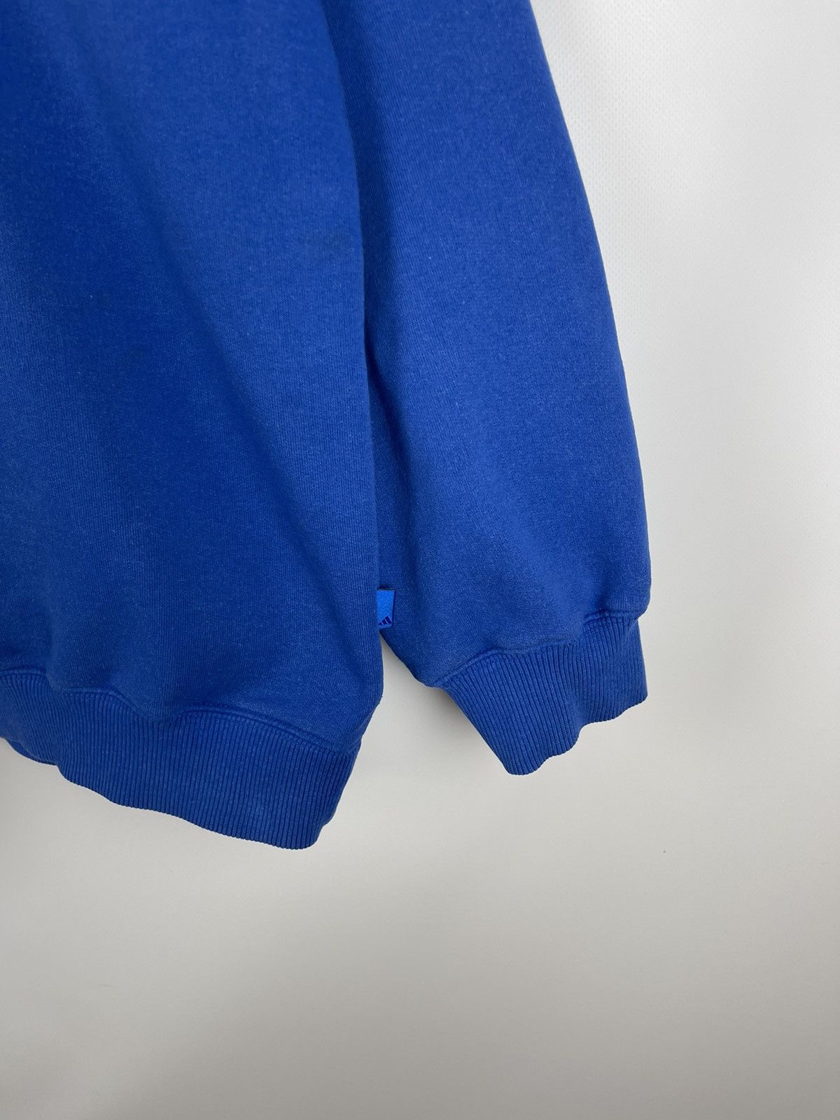 Adidas Adidas vintage 90s big logo line blue oversized sweatshirt Size US L / EU 52-54 / 3 - 12 Thumbnail
