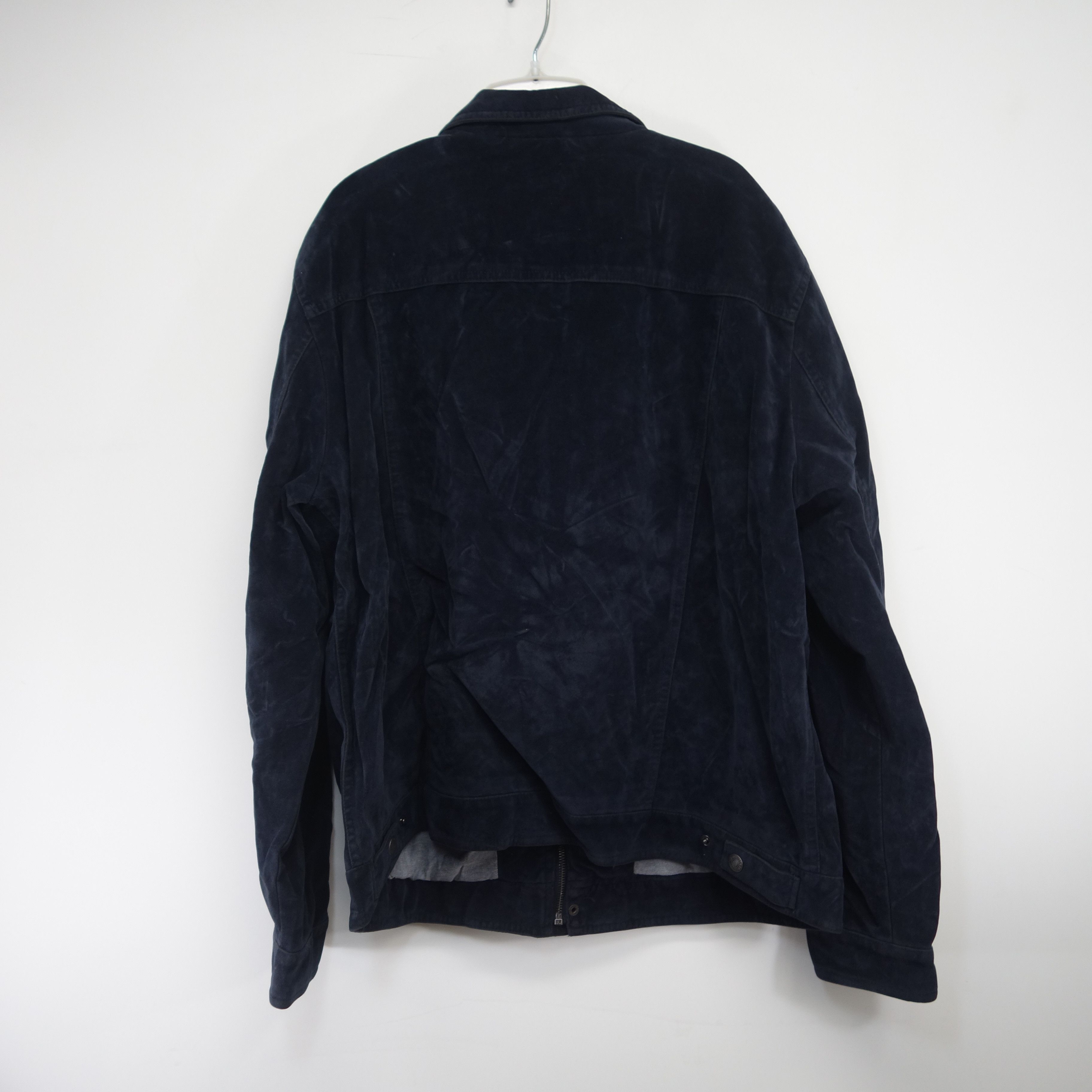 Levi's Faux Suede 72334 Navy Classic Trucker Denim Jean Jacket XXL Size US XXL / EU 58 / 5 - 7 Thumbnail