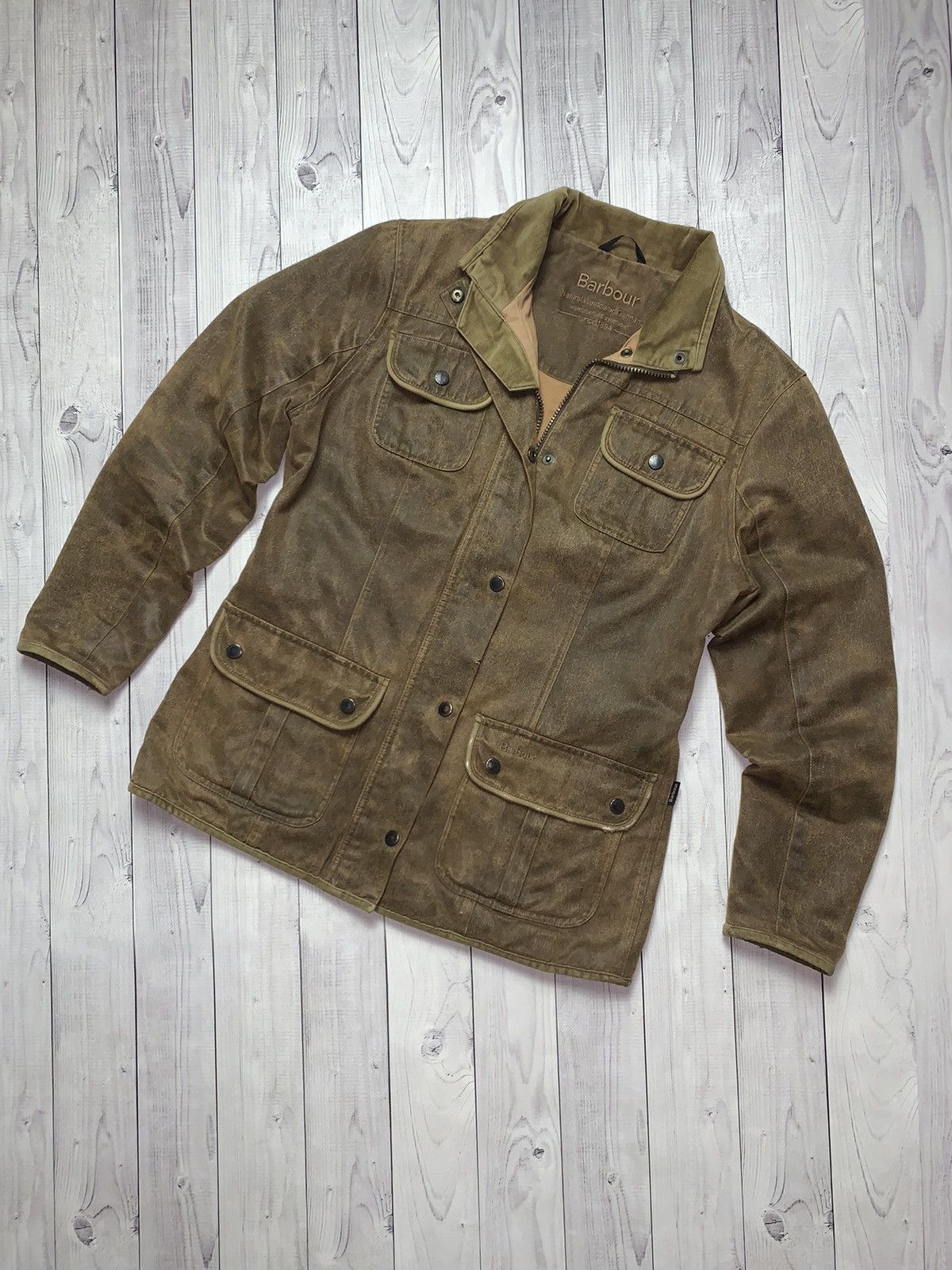Barbour × Vintage Vintage Barbour Women’s leather jacket size M Size L / US 10 / IT 46 - 1 Thumbnail