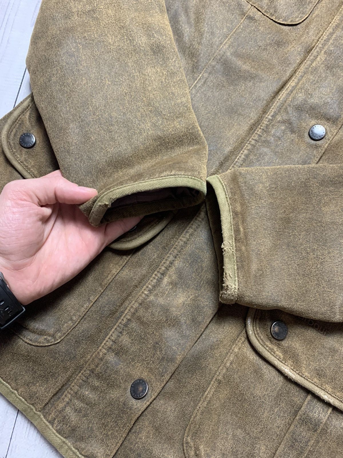 Barbour × Vintage Vintage Barbour Women’s leather jacket size M Size L / US 10 / IT 46 - 5 Thumbnail