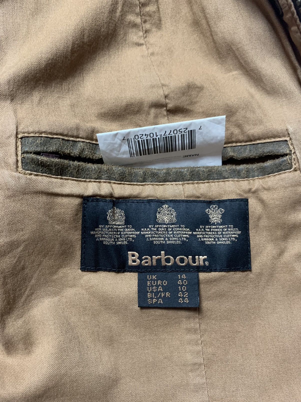 Barbour × Vintage Vintage Barbour Women’s leather jacket size M Size L / US 10 / IT 46 - 11 Thumbnail