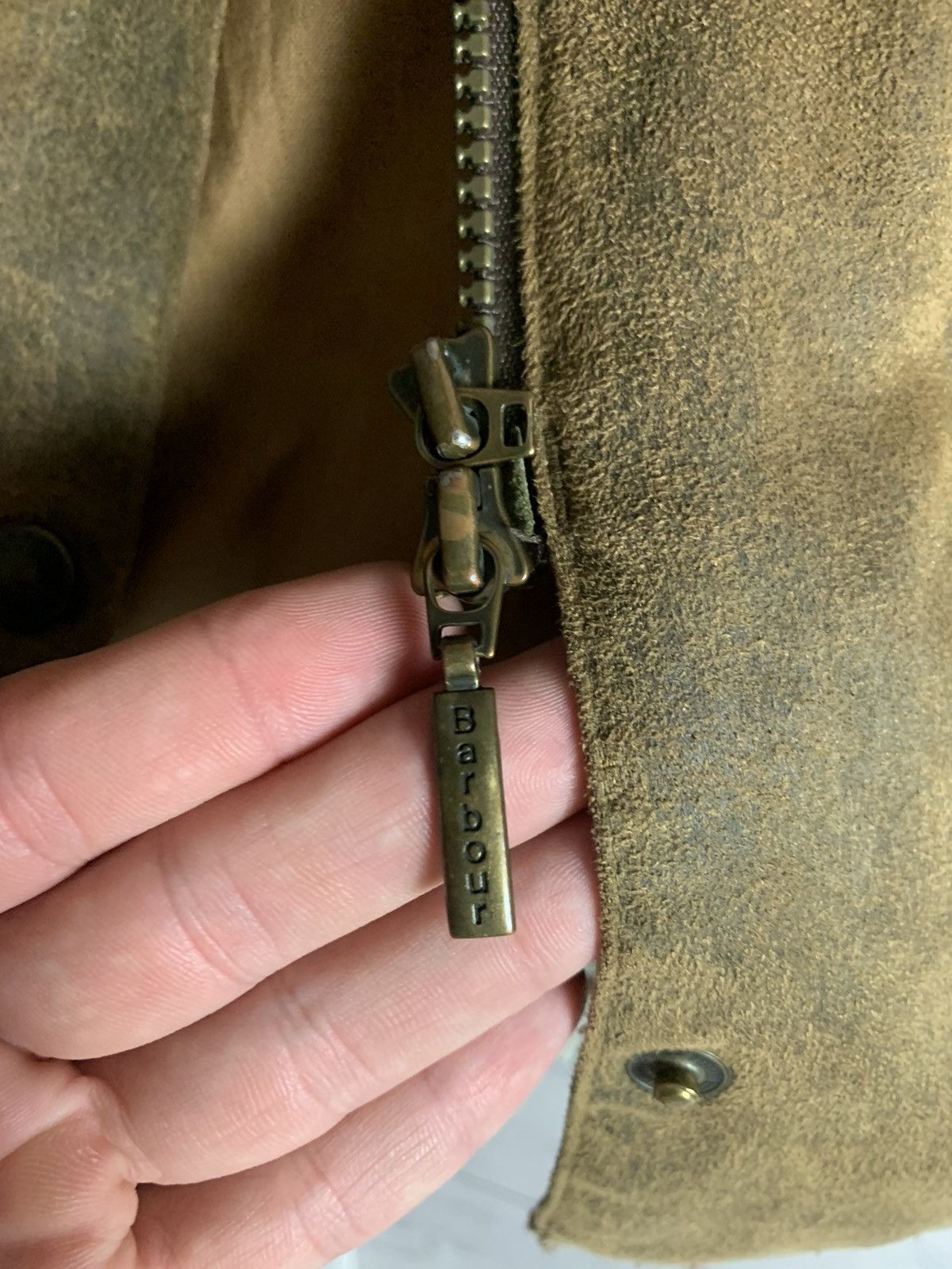Barbour × Vintage Vintage Barbour Women’s leather jacket size M Size L / US 10 / IT 46 - 12 Thumbnail