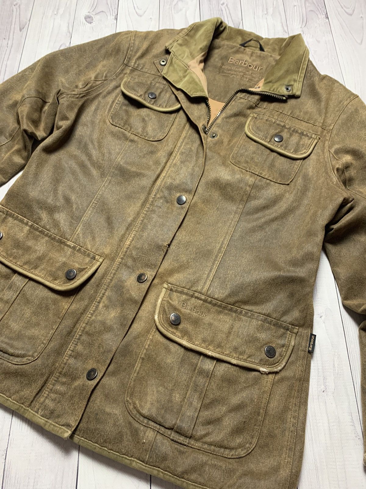 Barbour × Vintage Vintage Barbour Women’s leather jacket size M Size L / US 10 / IT 46 - 4 Thumbnail