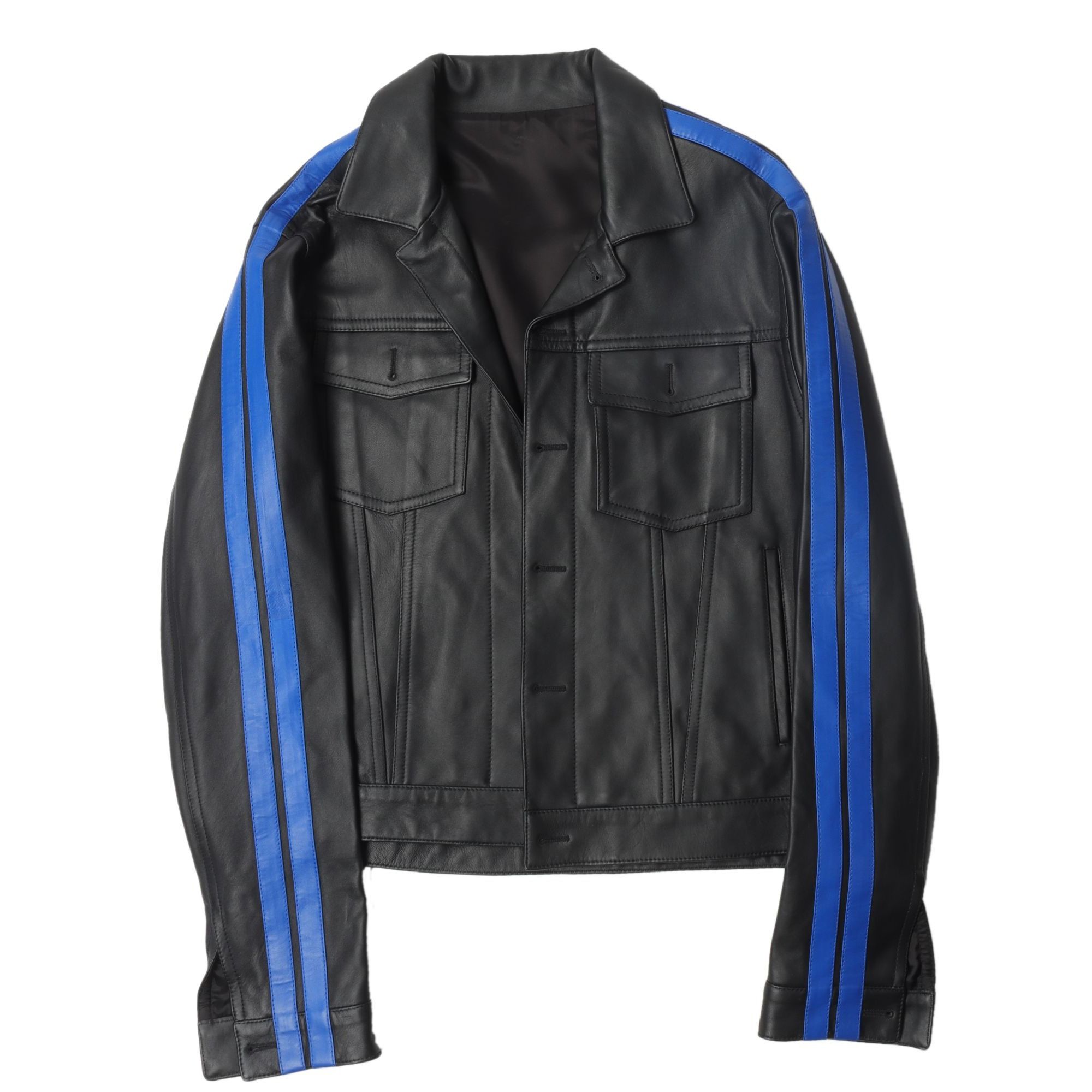 Vlone Vlone Sample Striped Leather Jacket | Grailed