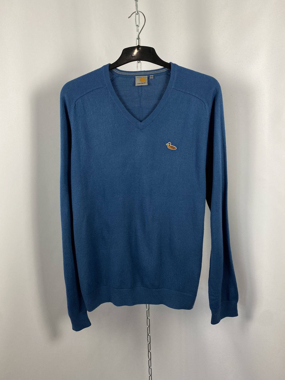 Carhartt Carhartt duck sweaters V-neck blue streetwear size XL Size US XL / EU 56 / 4 - 1 Thumbnail