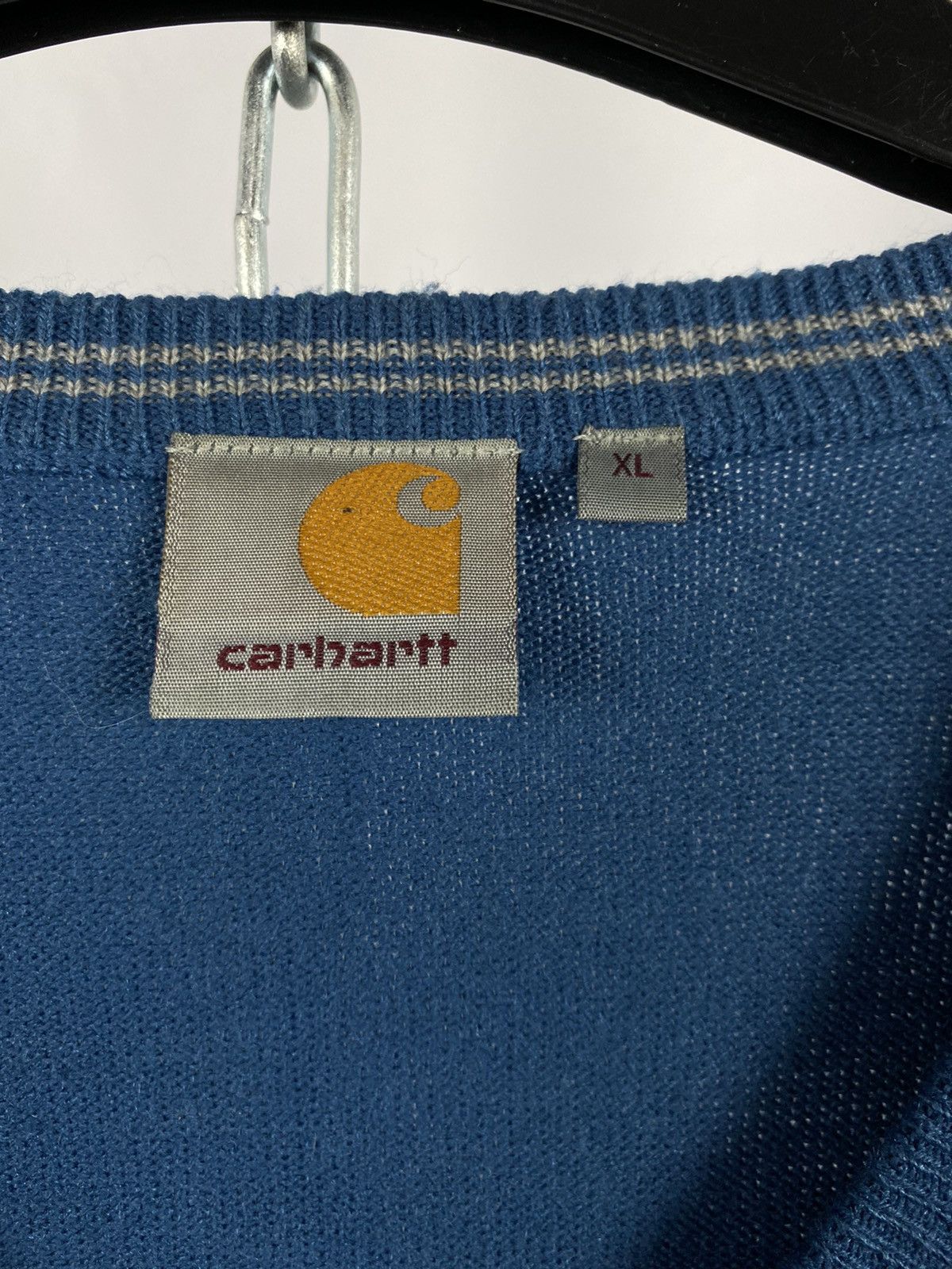 Carhartt Carhartt duck sweaters V-neck blue streetwear size XL Size US XL / EU 56 / 4 - 3 Thumbnail