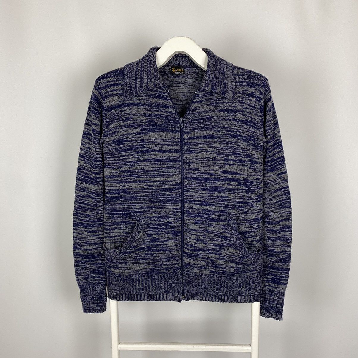 Vintage 1970’s Vintage Timex Collared Pattern Zip Up Cardigan Size US M / EU 48-50 / 2 - 3 Thumbnail
