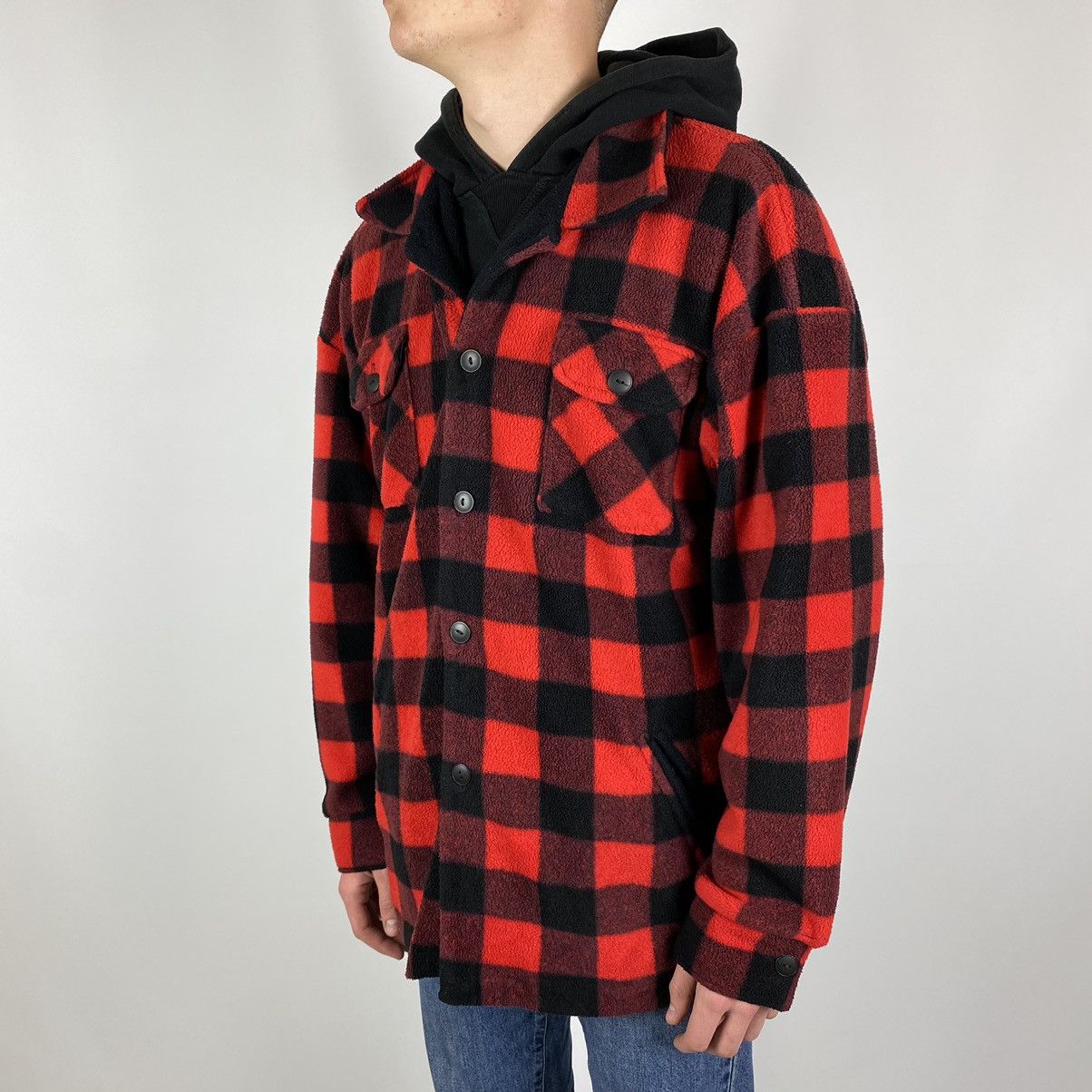 Vintage 1990’s Vintage Milton Funwear Canada Check Fleece Jacket Size US L / EU 52-54 / 3 - 2 Thumbnail