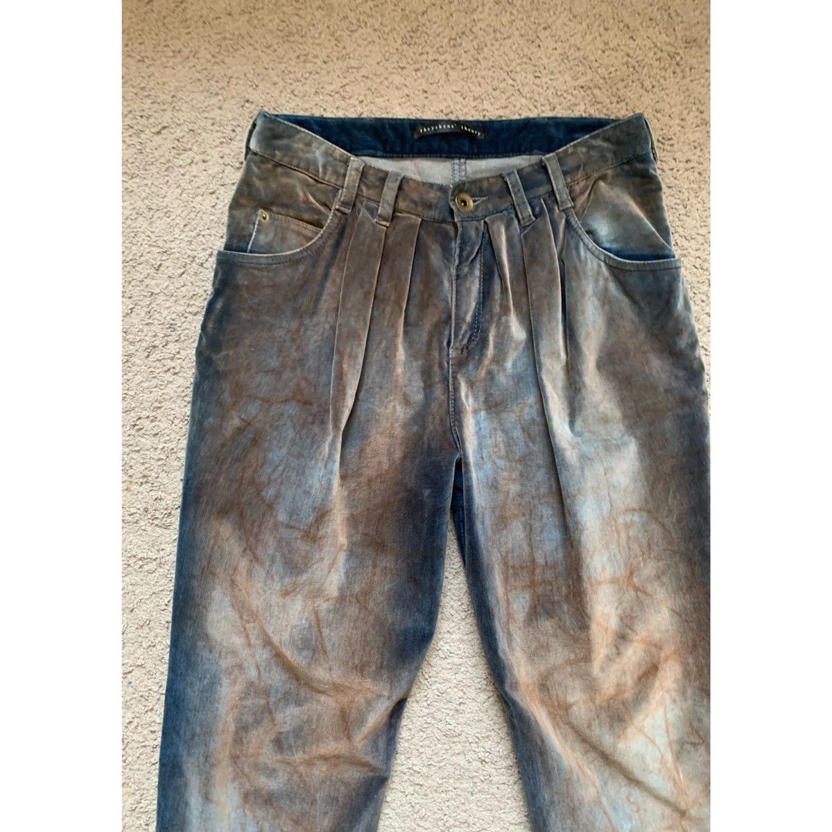 Theory THEORY VELOUR PLEATED DISTRESSED LOOK JEANS Size 28" / US 6 / IT 42 - 16 Thumbnail
