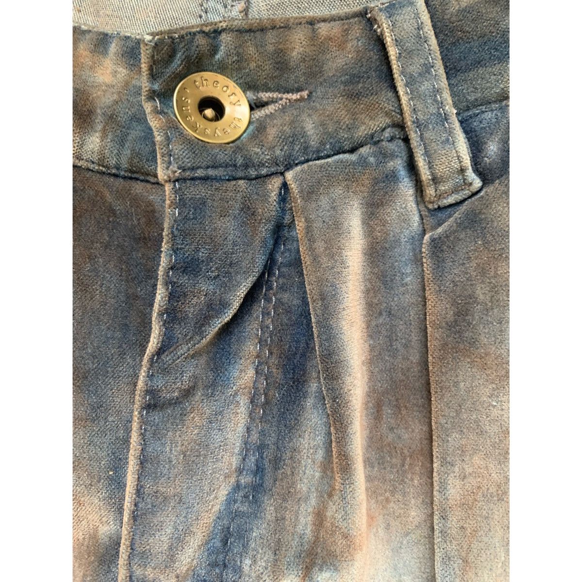 Theory THEORY VELOUR PLEATED DISTRESSED LOOK JEANS Size 28" / US 6 / IT 42 - 4 Thumbnail
