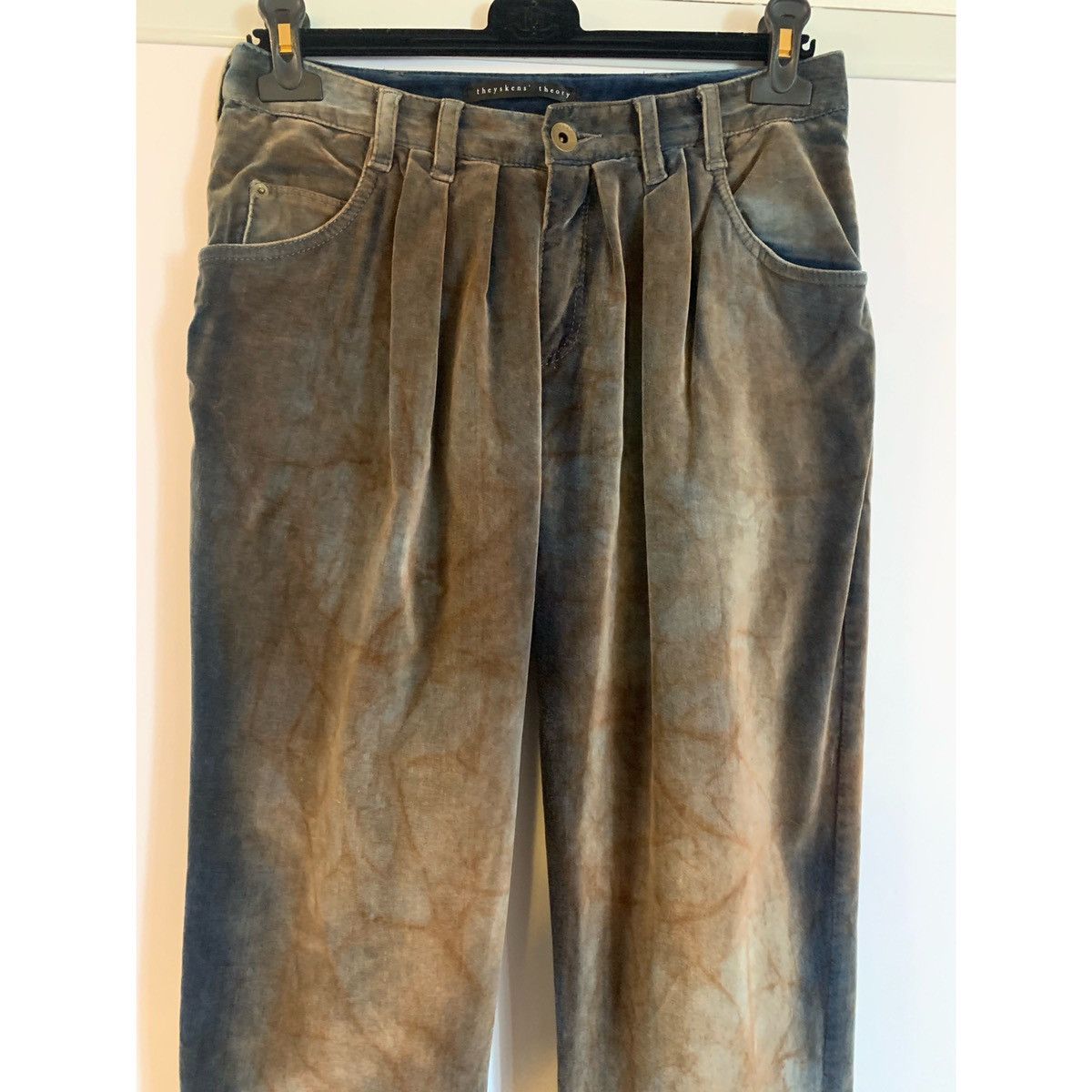 Theory THEORY VELOUR PLEATED DISTRESSED LOOK JEANS Size 28" / US 6 / IT 42 - 11 Thumbnail