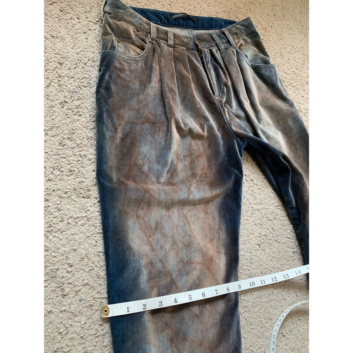 Theory THEORY VELOUR PLEATED DISTRESSED LOOK JEANS Size 28" / US 6 / IT 42 - 20 Thumbnail