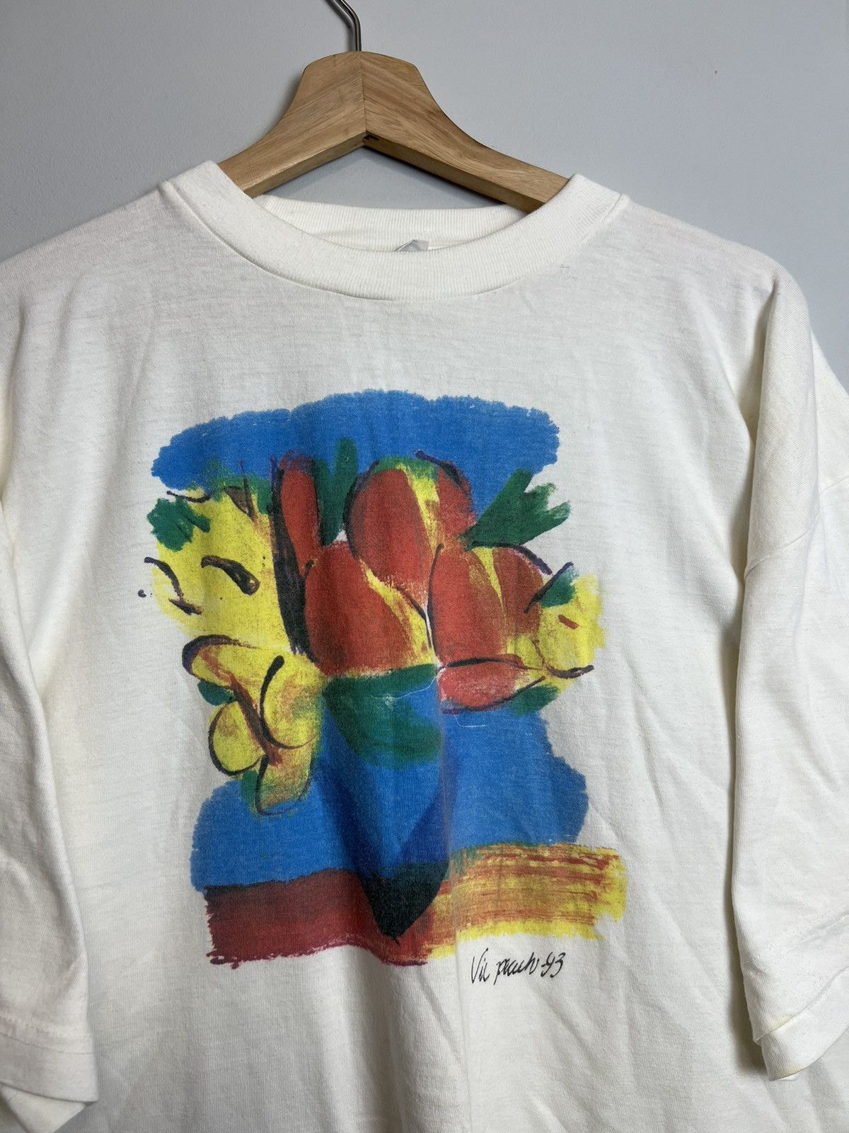 Arts & Science Rare Vintage 90s Vil Peach Nature Realism Art Tshirt Grail Size US L / EU 52-54 / 3 - 2 Thumbnail