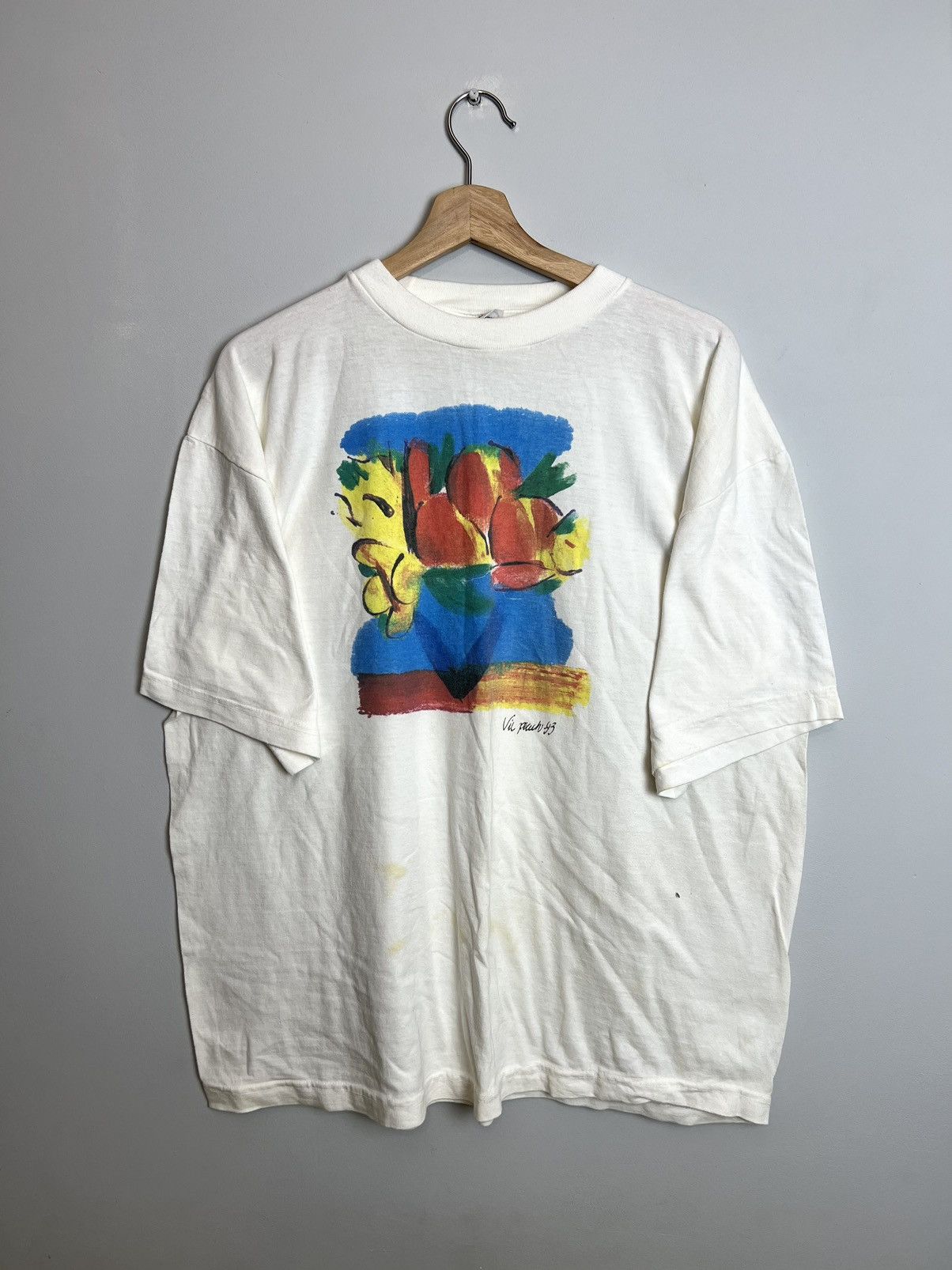 Arts & Science Rare Vintage 90s Vil Peach Nature Realism Art Tshirt Grail Size US L / EU 52-54 / 3 - 1 Thumbnail
