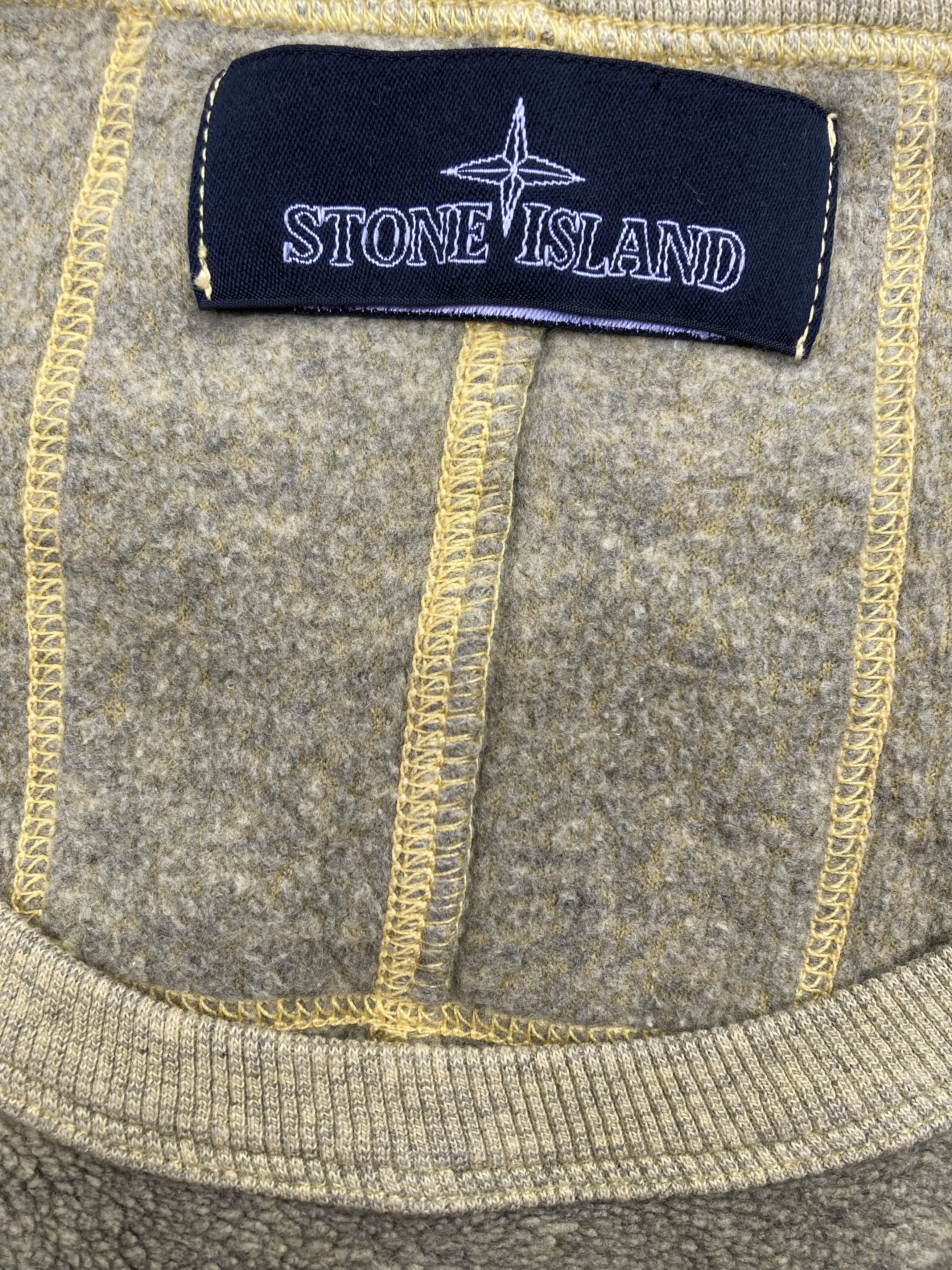 Stone Island Stone Island Textured Fleece Crewneck – Olive Green Size US M / EU 48-50 / 2 - 10 Thumbnail